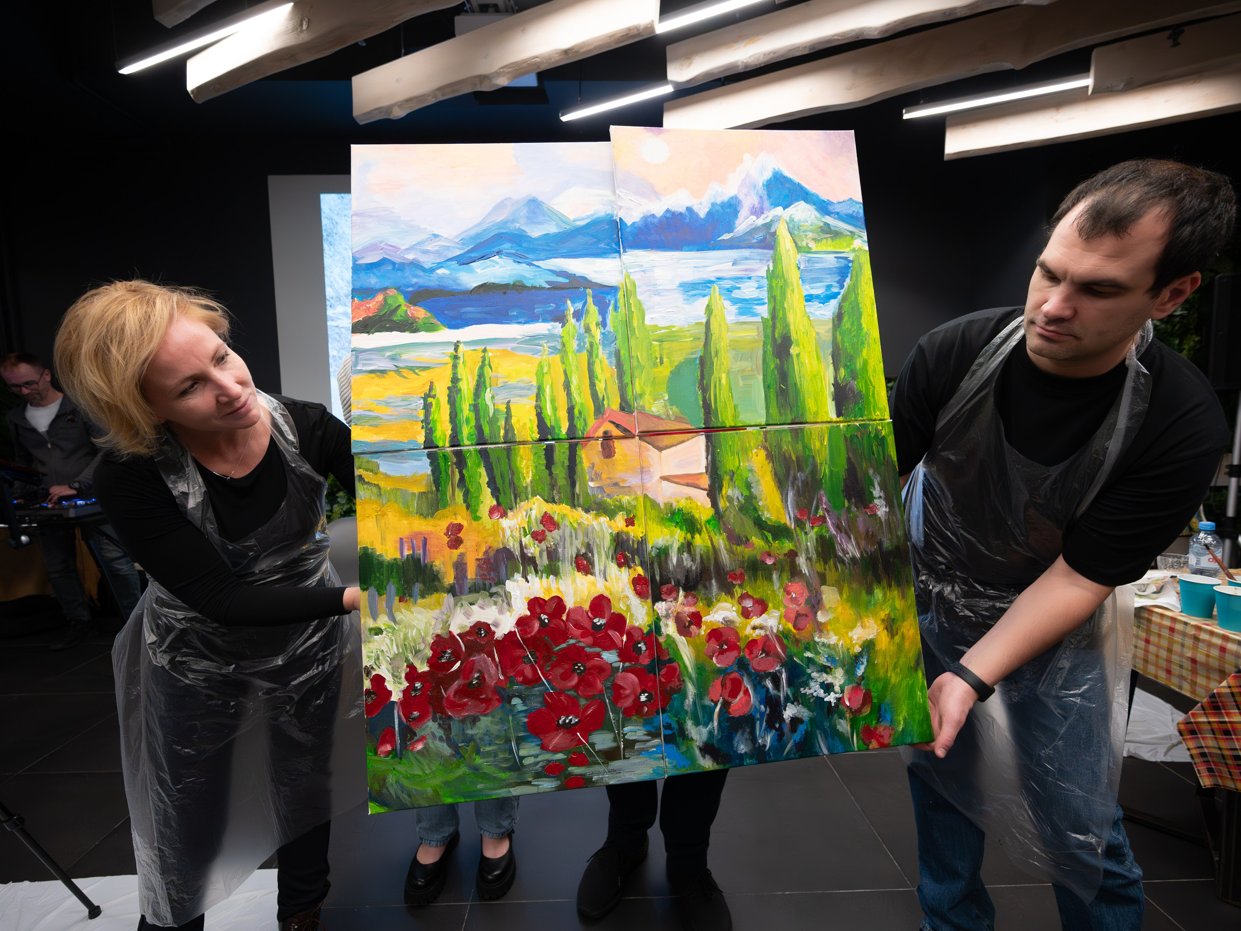 MICE мероприятие — мастер класс по акварели. Репортажный фотограф в Красной Поляне и Сочи Павлюченко Екатерина