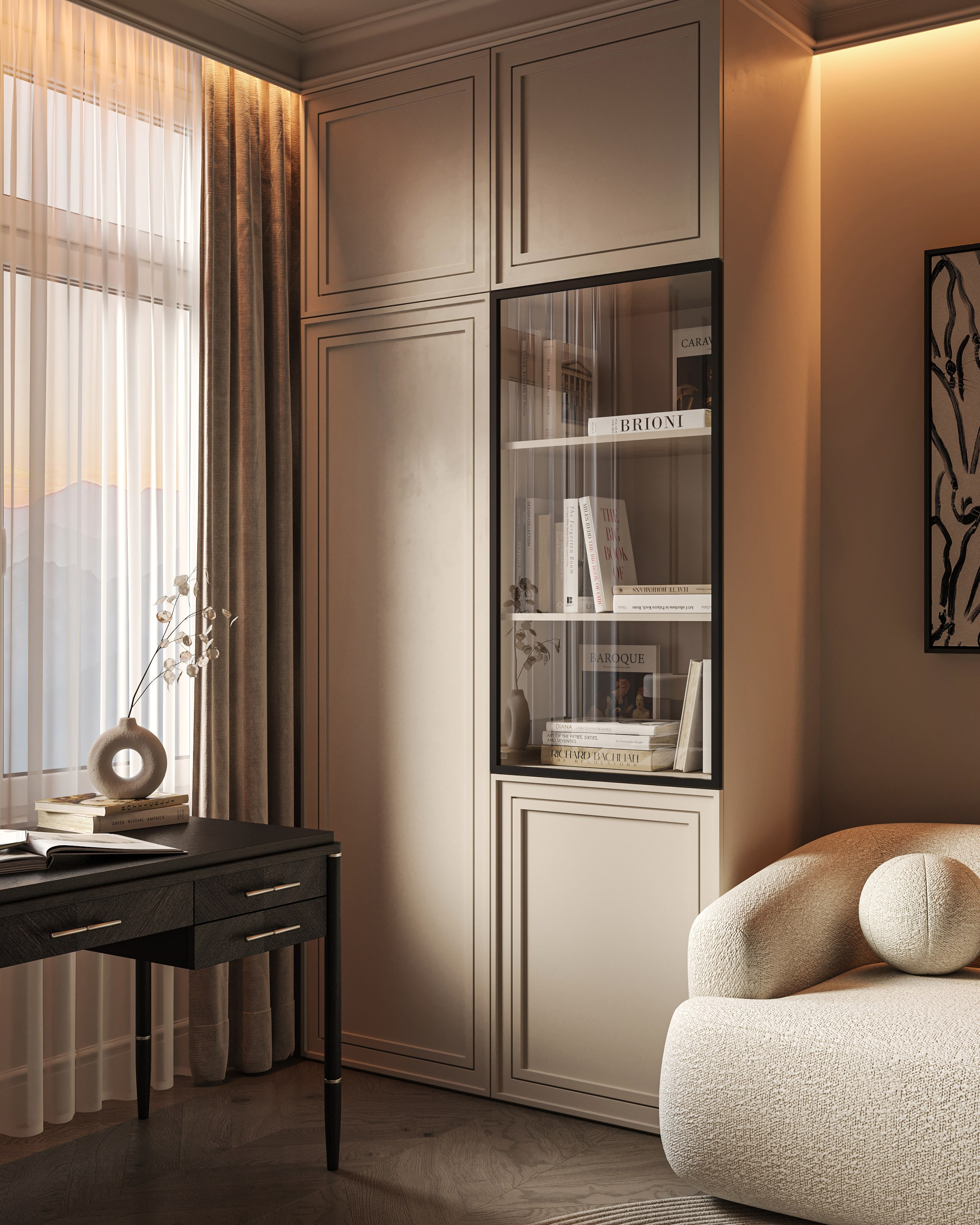 Кабинет ЖК «Континенталь». 3D визуализация интерьера Надежда Соколова