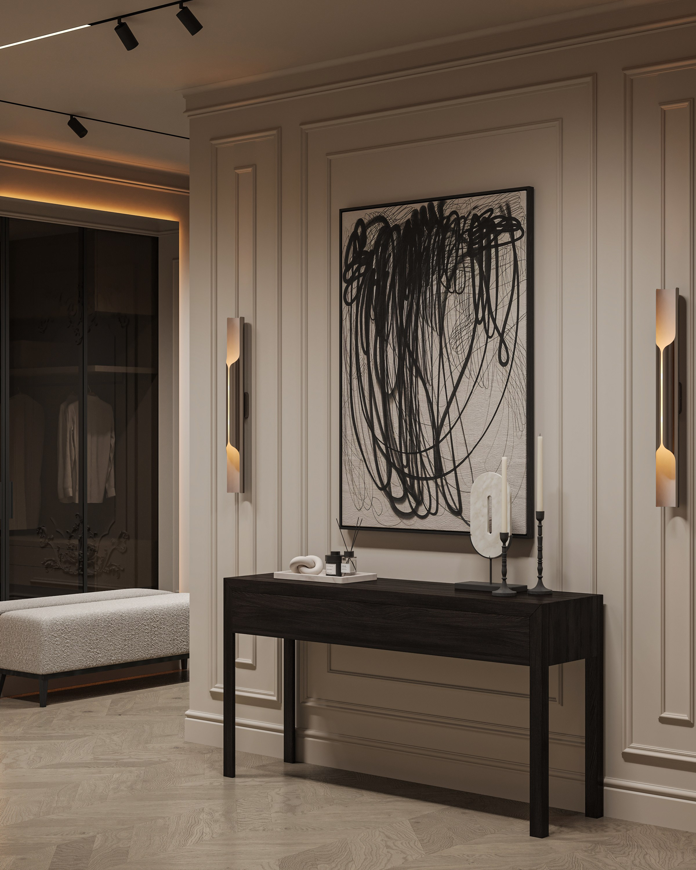 Кухня-гостиная ЖК «Континенталь». 3D визуализация интерьера Надежда Соколова