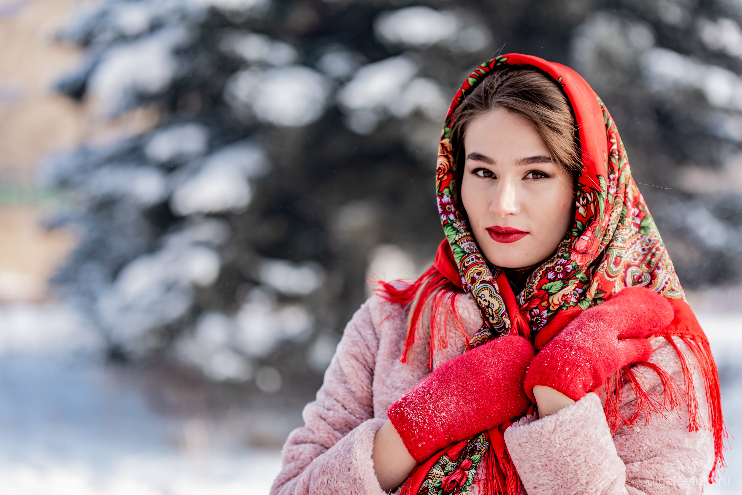 Зимний портрет для Анны. Ольга Ли свадебный семейный фотограф Иркутск