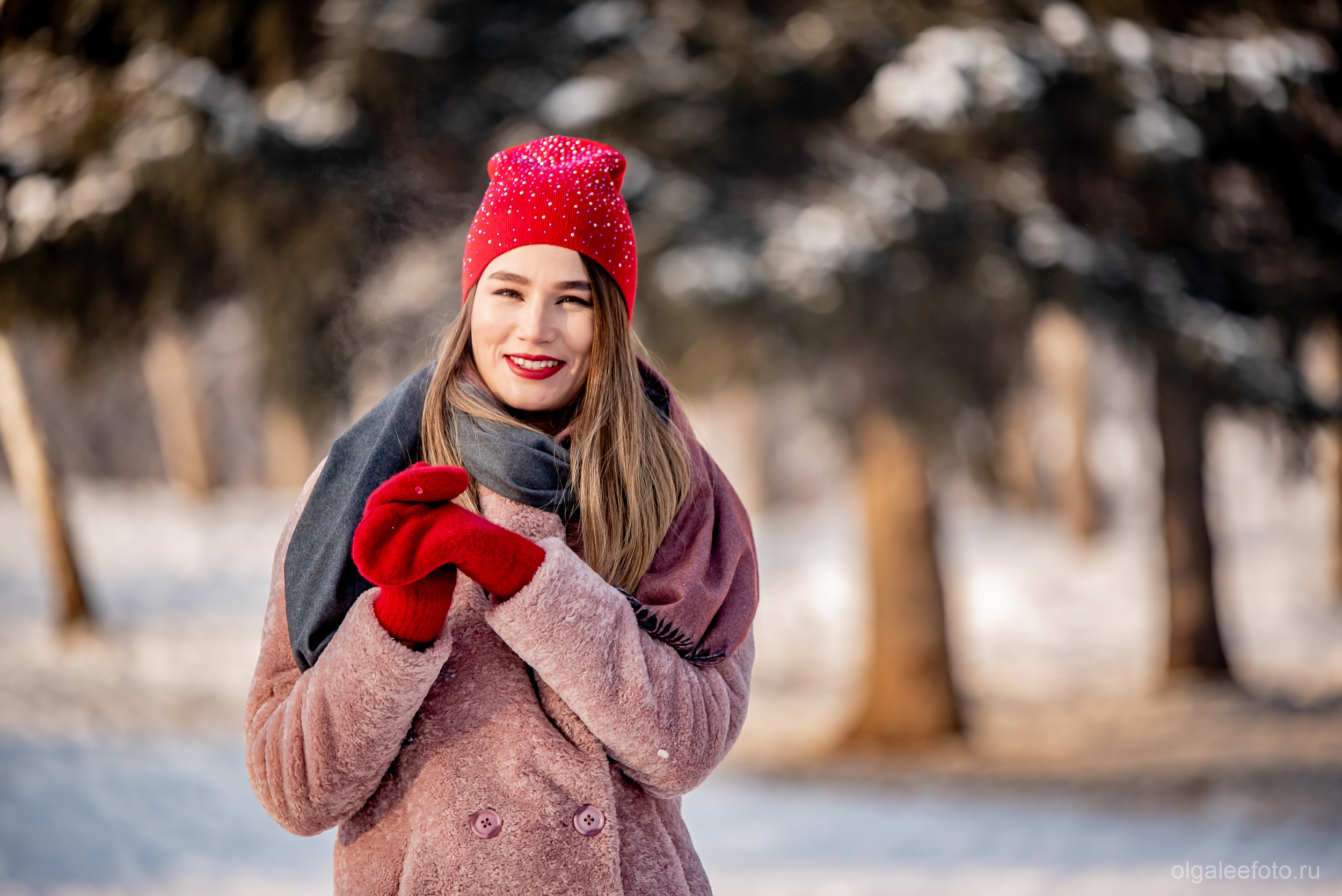 Зимний портрет для Анны. Ольга Ли свадебный семейный фотограф Иркутск
