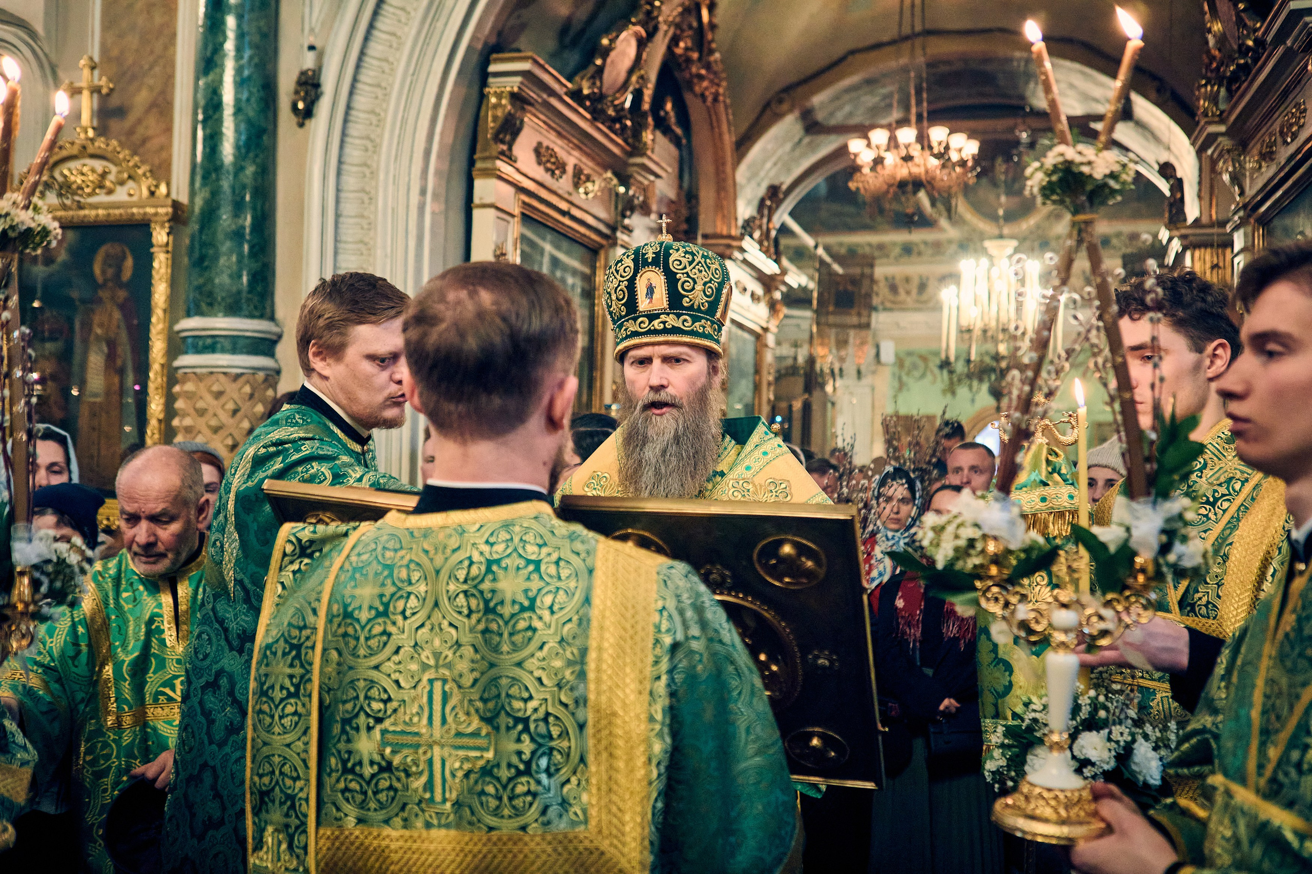 На всенощном бдении под Неделю ваий. DMITRY MOISEENKO — фотограф, художник, топ-стилист