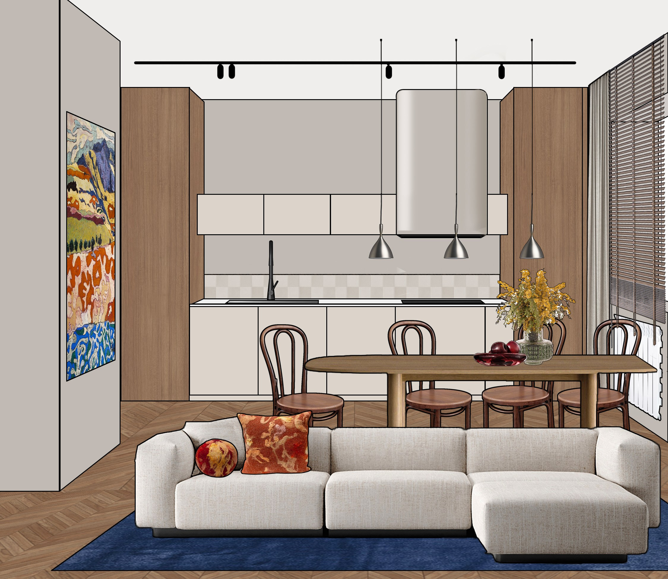 Various projects for decorating individual rooms. SHAIMERDINOVA INTERIORS