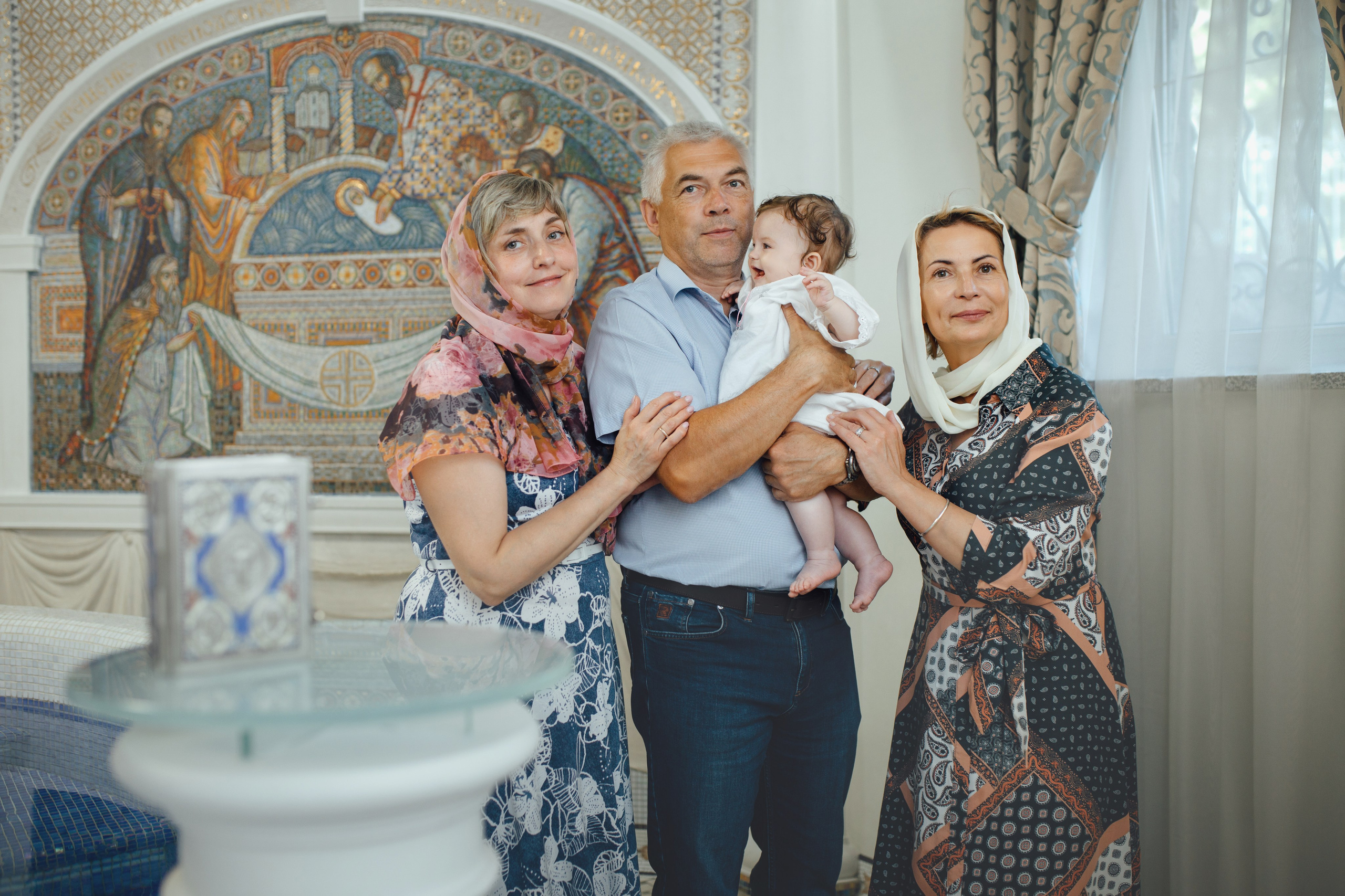 Крещение Аделины, храм Святой Троицы, июль 2024