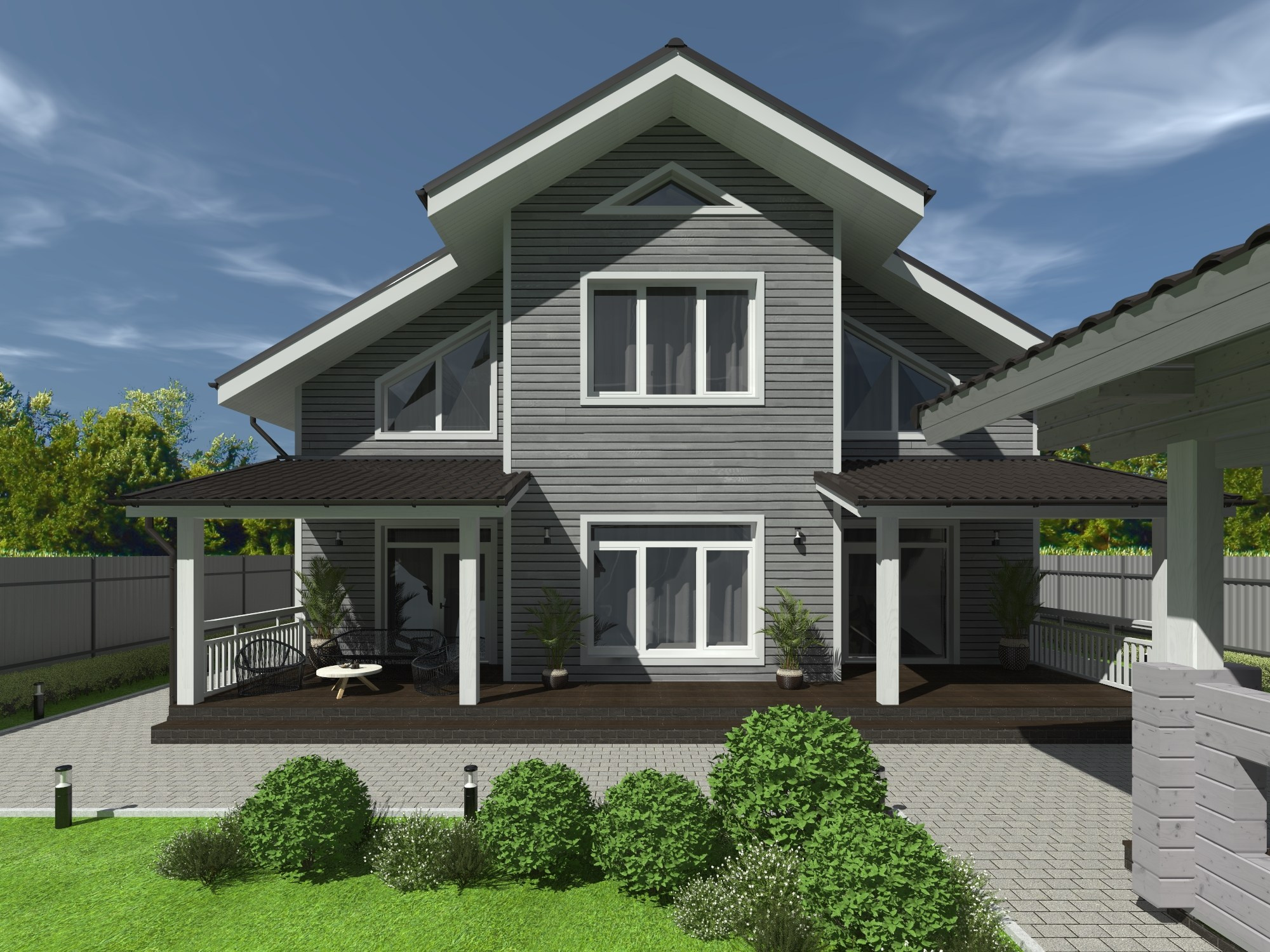 Индивидуальный жилой дом 160 м². ПРОЕКТИРОВАНИЕ ИНТЕРЬЕРОВ И АРХИТЕКТУРНЫХ РЕШЕНИЙ В СТУДИИ SHELOFAST DESIGN