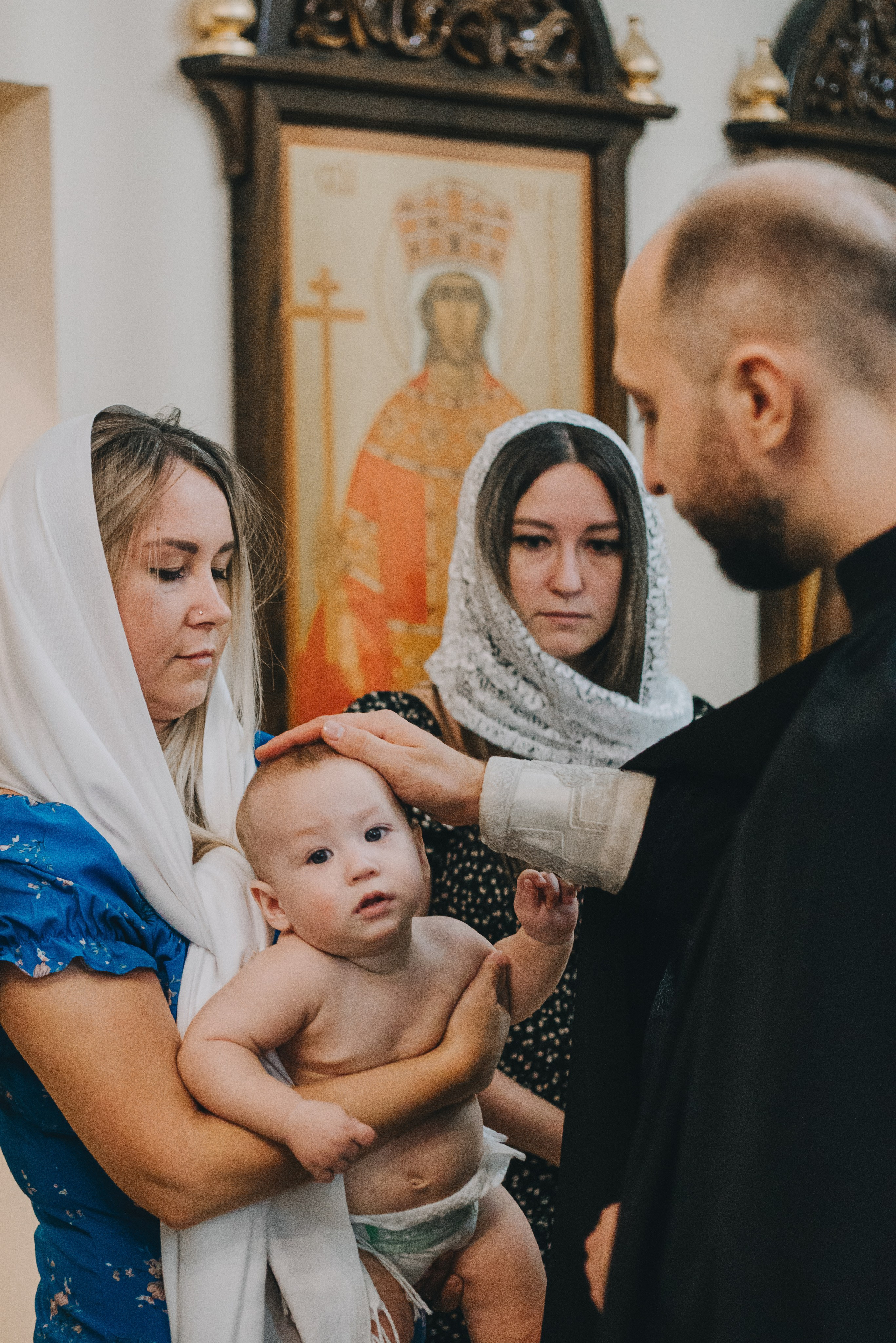 Съемка таинства крещения в Тихорецке. Свадебный и семейный фотограф в Краснодарском крае Мария Данилкина