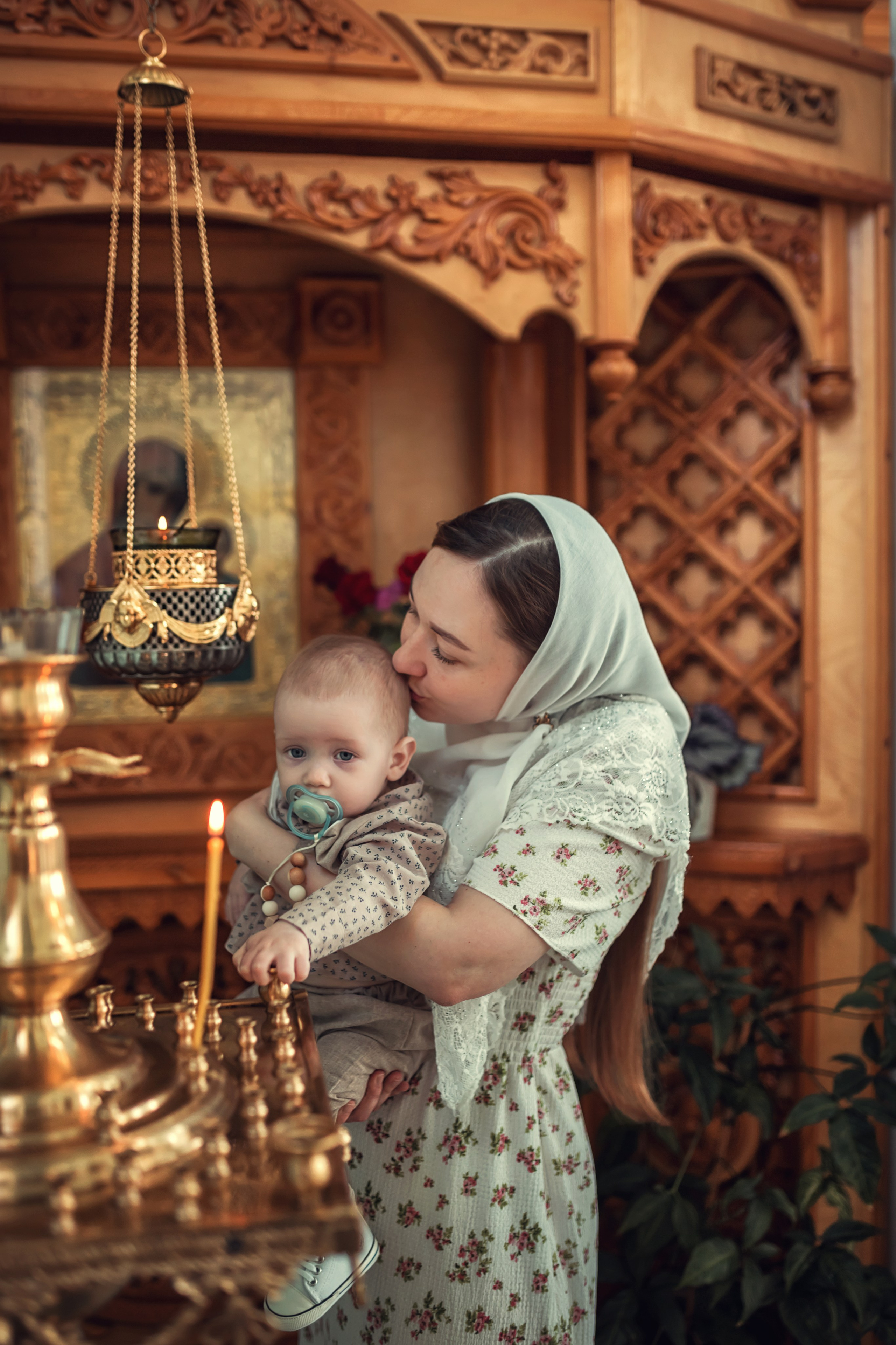 Крещение Кирилла. Свято -Троицкий храм. г. Гулькевичи. Семейный и детский фотограф Екатерина Савёлова