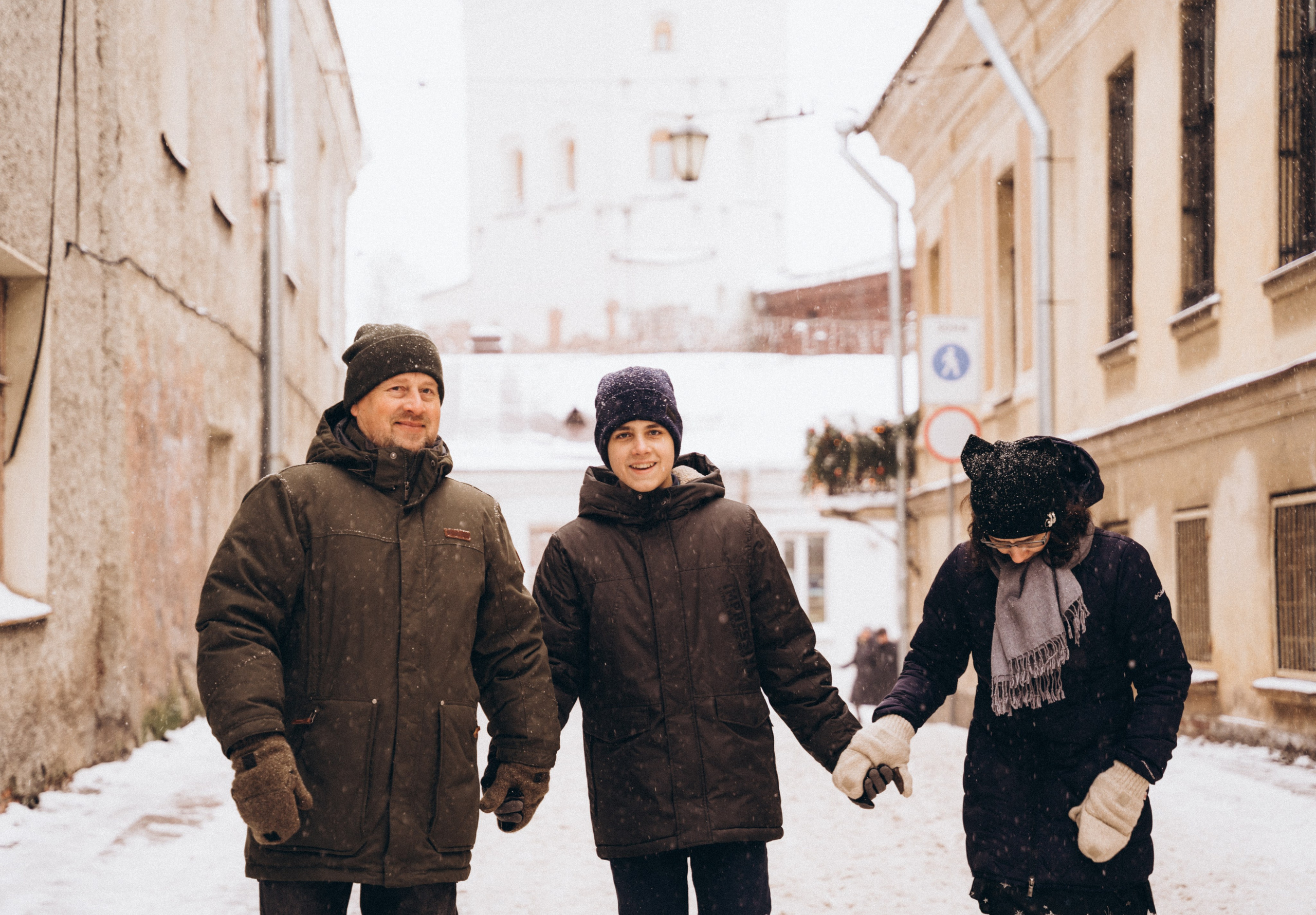 Январская прогулка: Даня, Елена и Андрей. Фотограф в Ульяновске Александра Григоровских