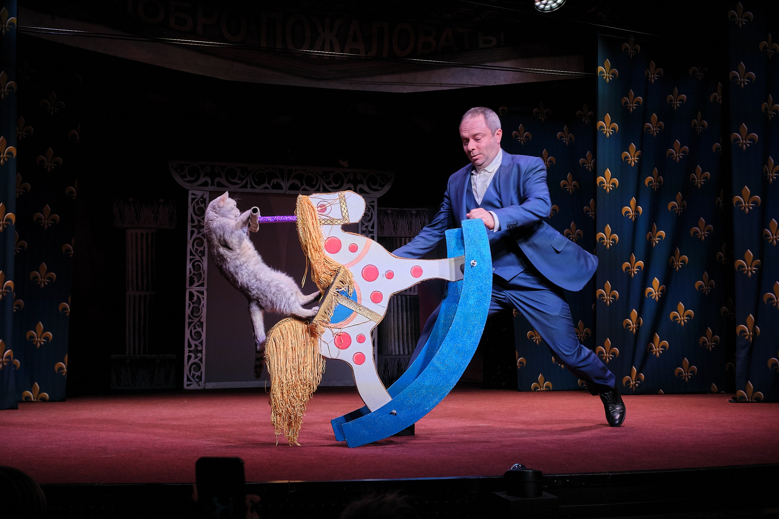 Пресс-конференция Ю.Куклачева в театре кошек