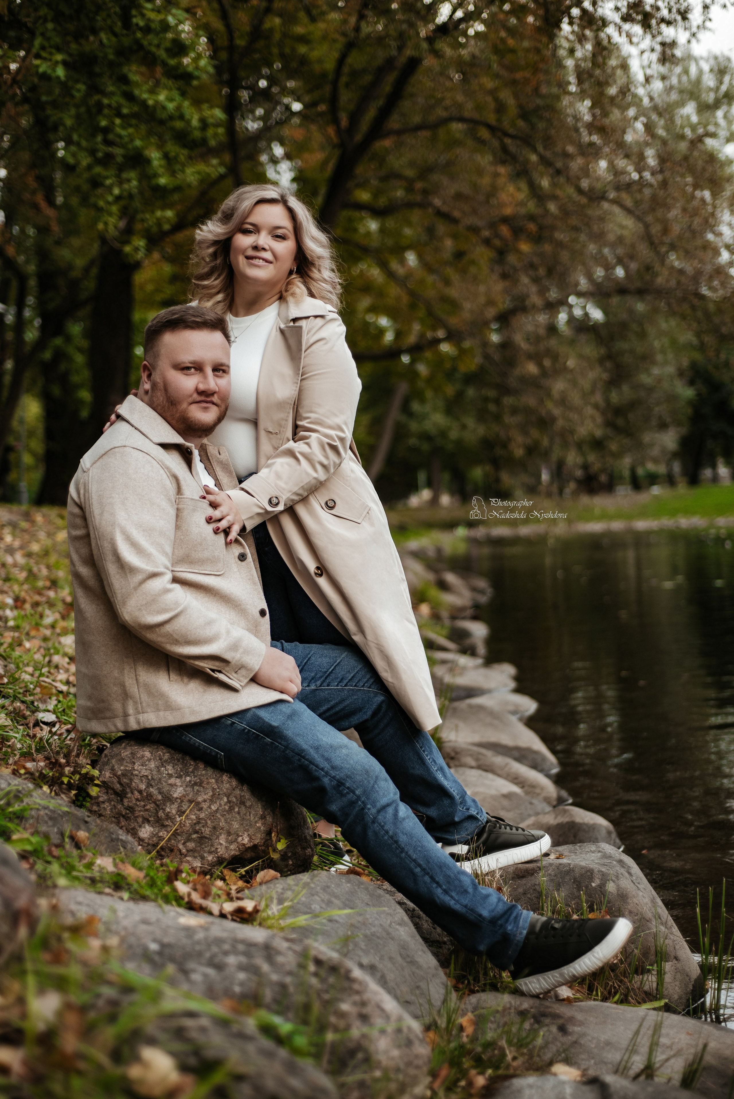 Осенняя прогулка с Каролиной, Владиславом и Асти ♡. Свадебный фотограф в Санкт-Петербурге Надежда Нуждова