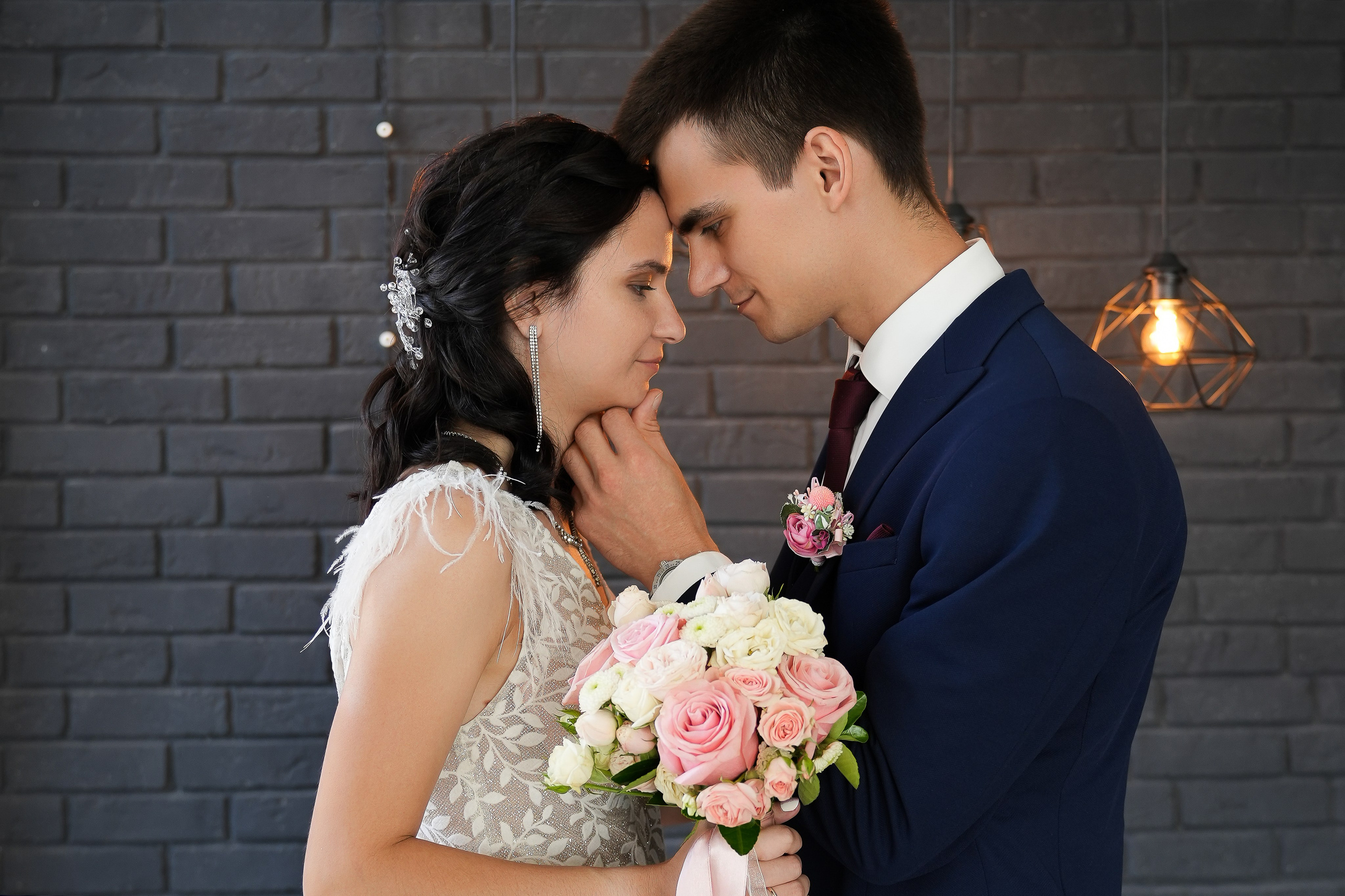 Свадебная фотосессия в интерьерной студии. Семейный фотограф Владимир Просвиркин. г. Самара