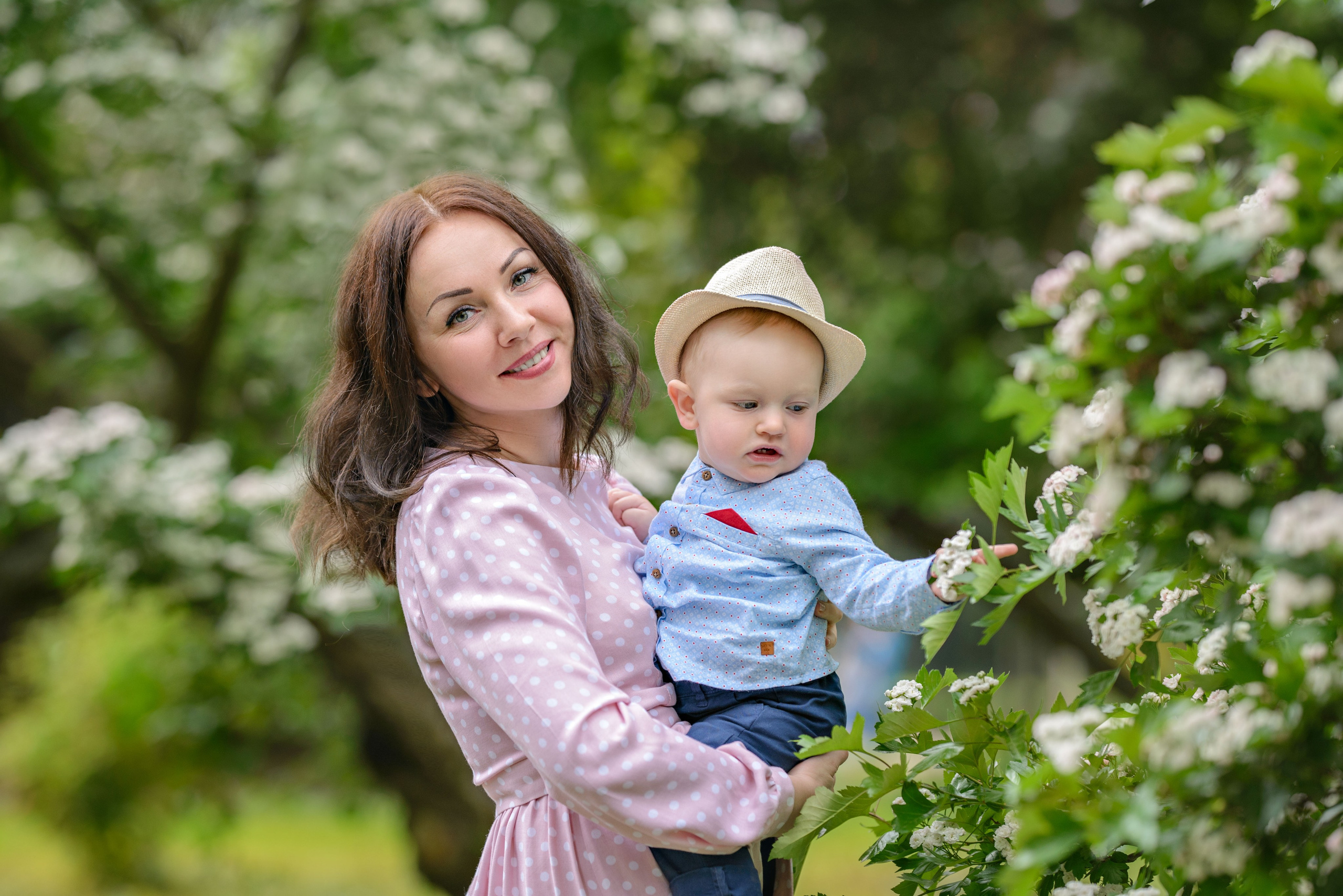 Семья Анастасии в Ботаническом саду
