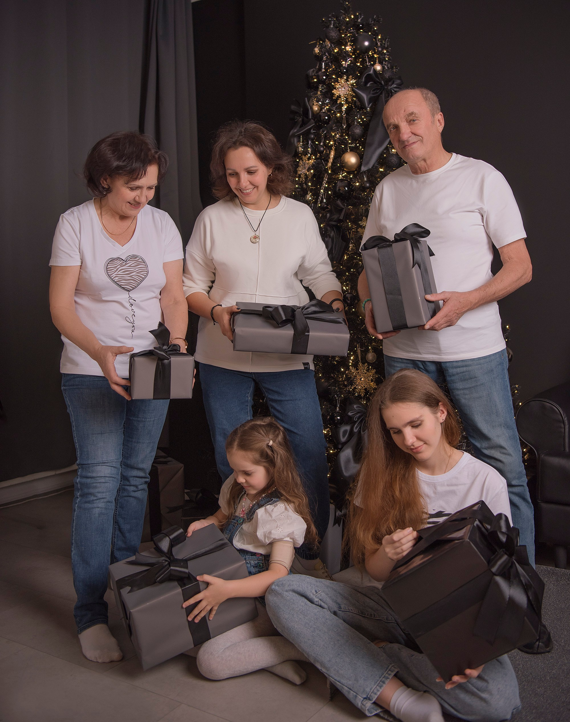 Новый год в кругу семьи. Семейный и детский фотограф в Москве Алена Прошкина