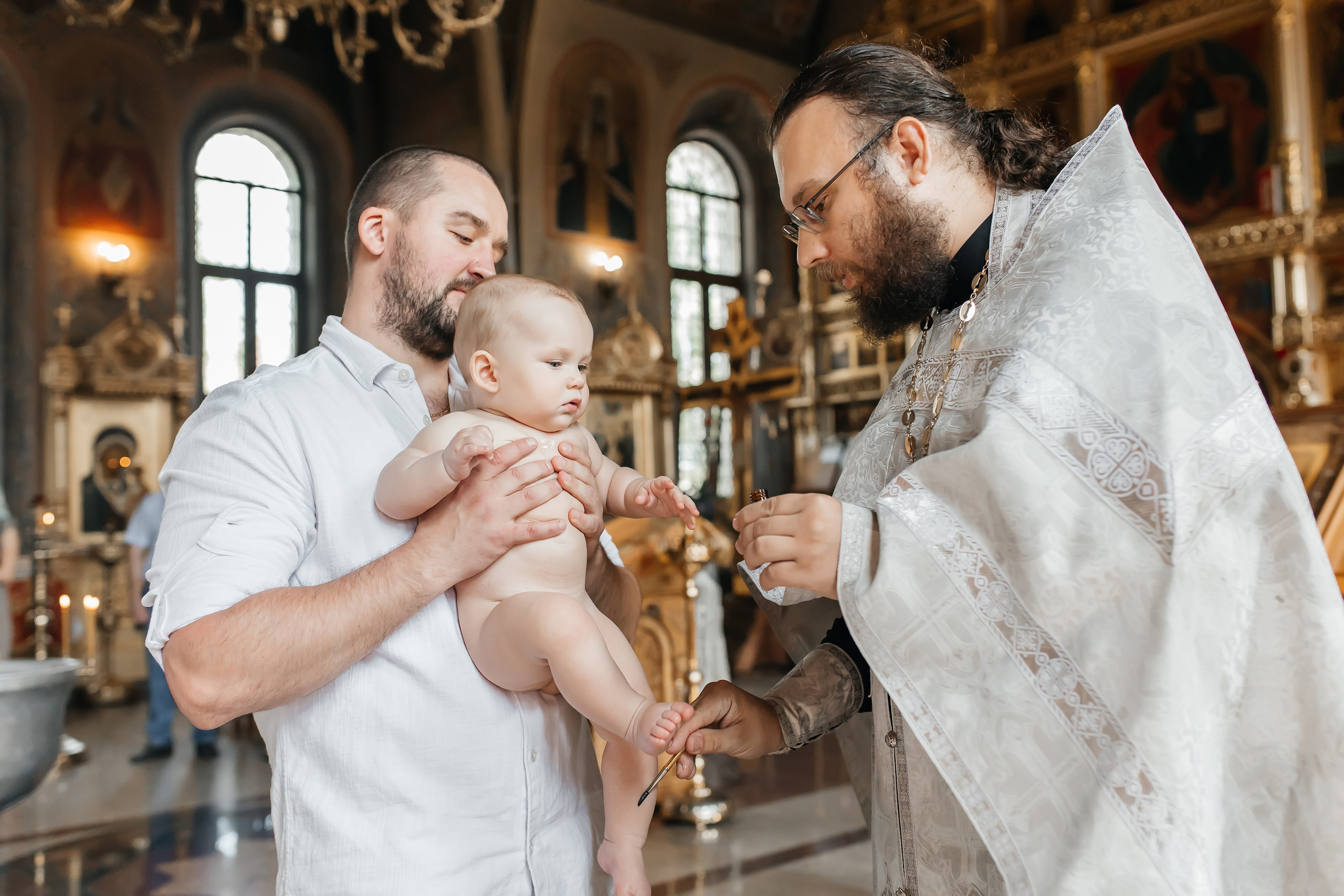 Крещение Артемия в Храме Николая Чудотворца в Ангелово. Фотограф на крещение и венчание Москва  Надежда Баланина