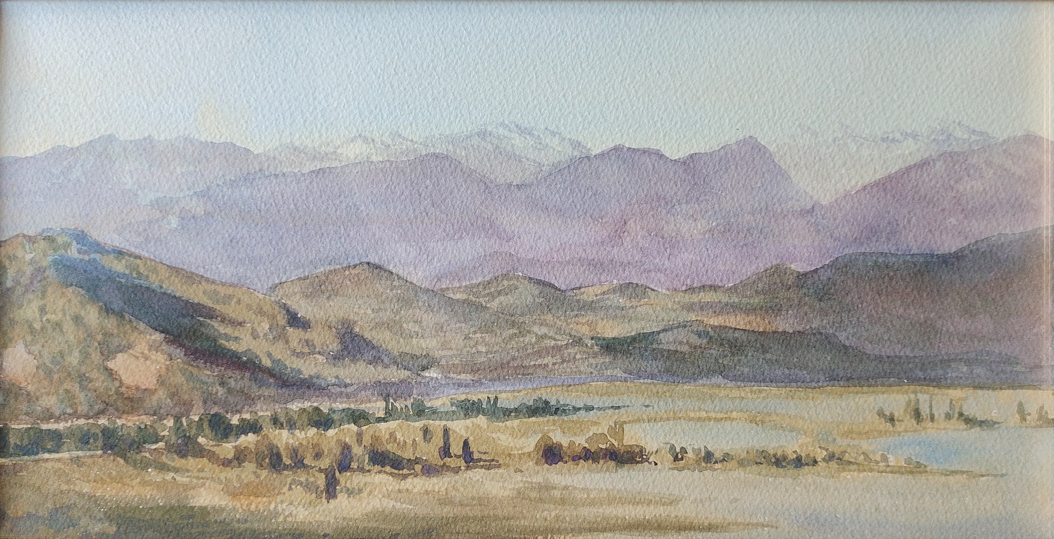 Алексей Писаренко "Просторы" 18х35 см, бумага, акварель, 2016 г., 15 600 руб.