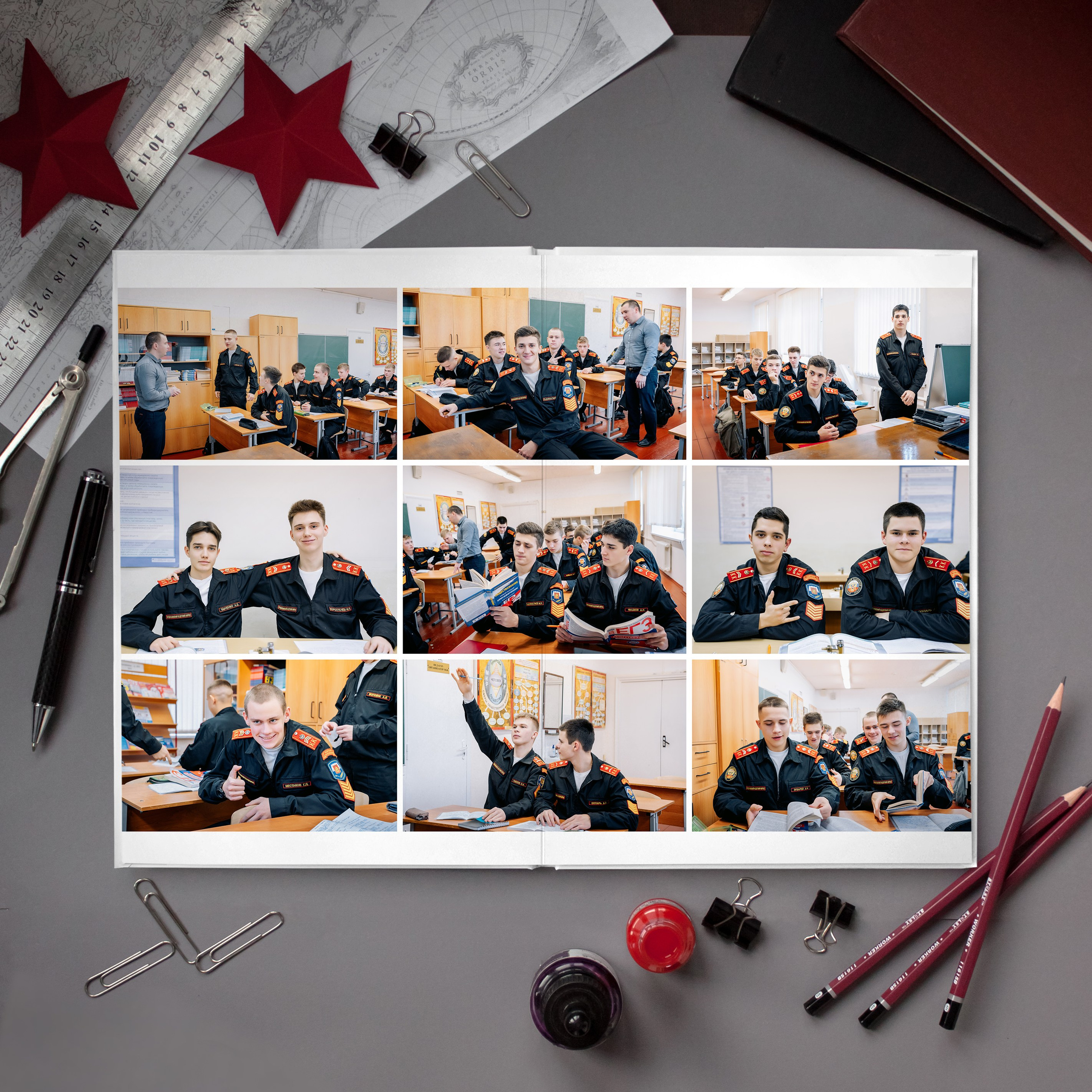 Кадетский альбом 14 разворотов. Фотограф Казакова Анастасия