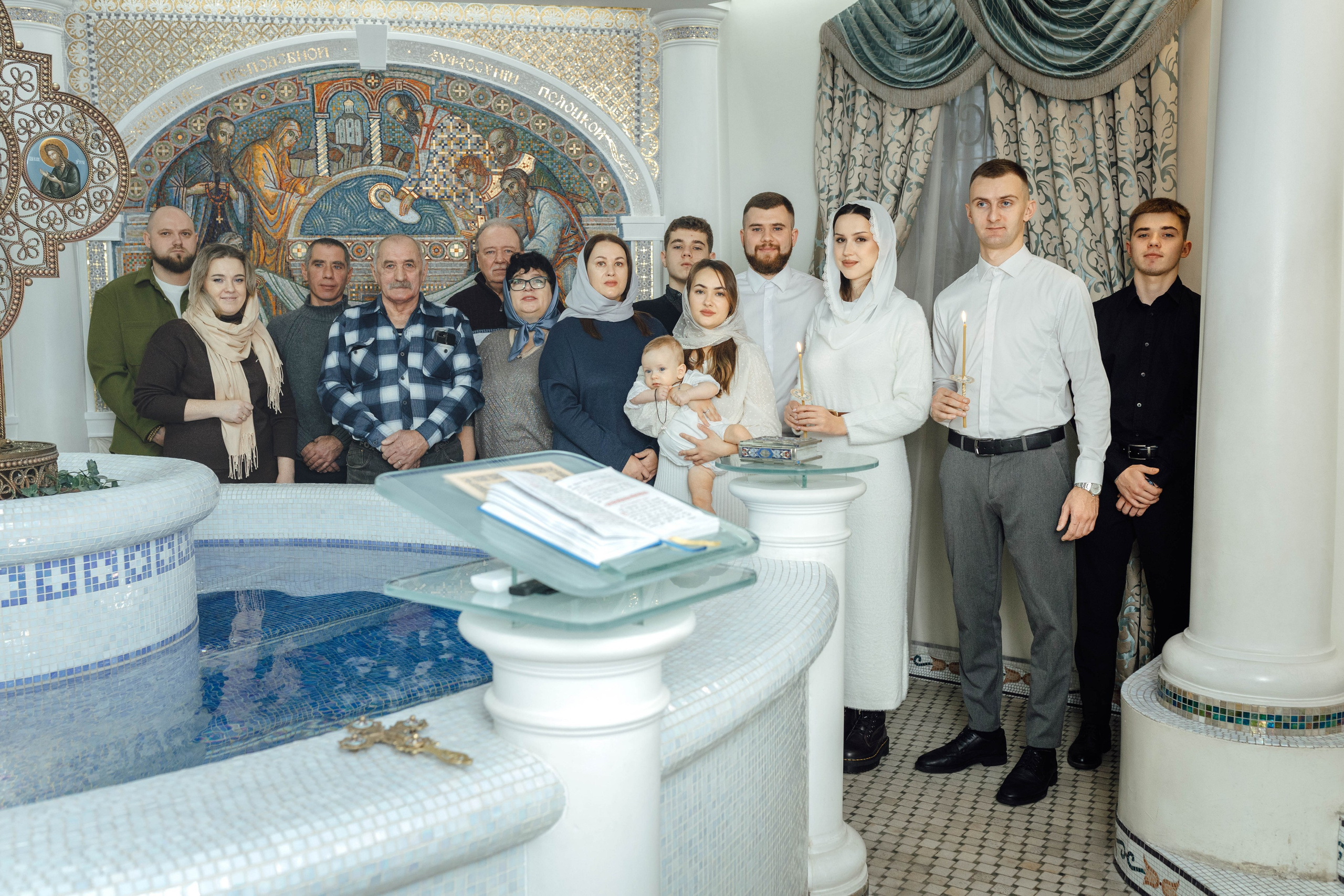 Крещение Демида, храм Святой Троицы, декабрь 2025