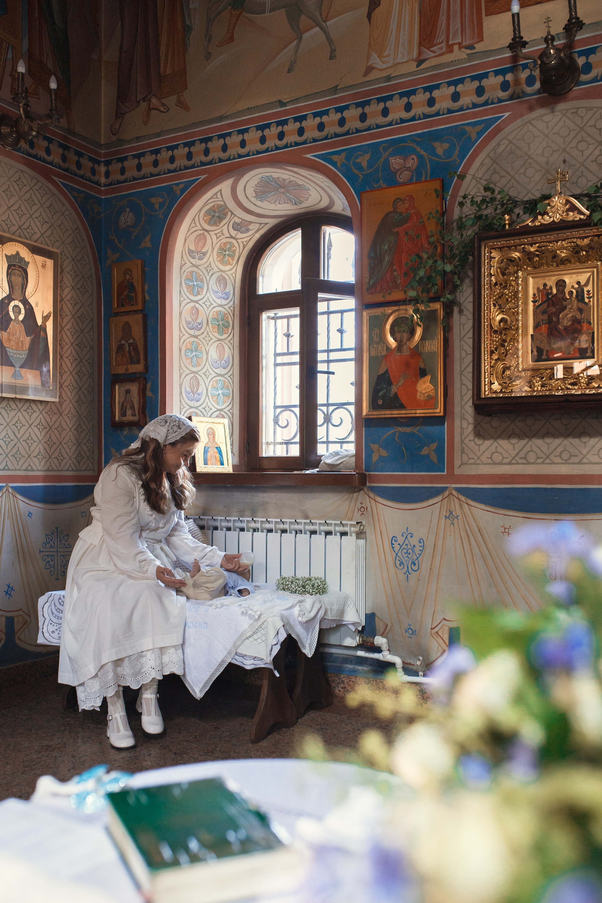 Крещение в Знаменской Церкви г. Переславль Залесский. Профессиональный фотограф в Москве и Мо Мария Шантарёва