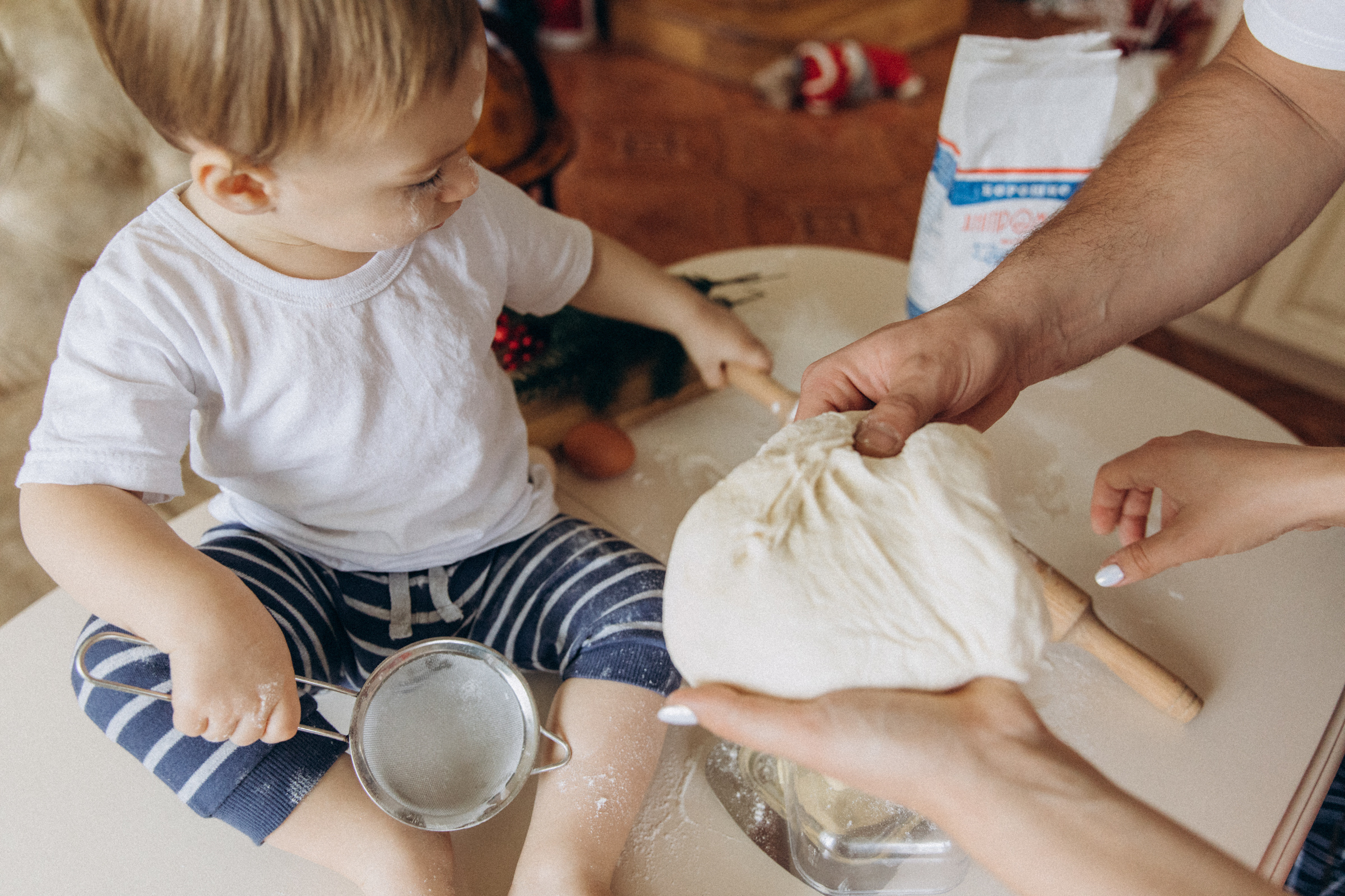Новый год, Даня, мама Оля, папа Миша. Семейный фотограф Оля Гладченко