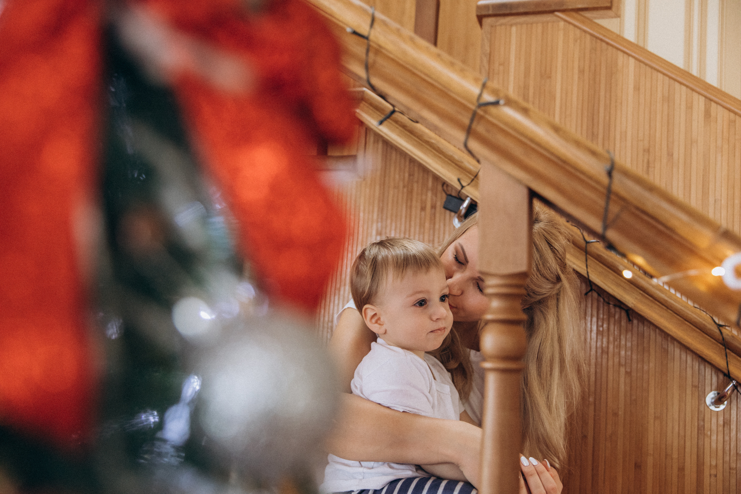 Новый год, Даня, мама Оля, папа Миша. Семейный фотограф Оля Гладченко