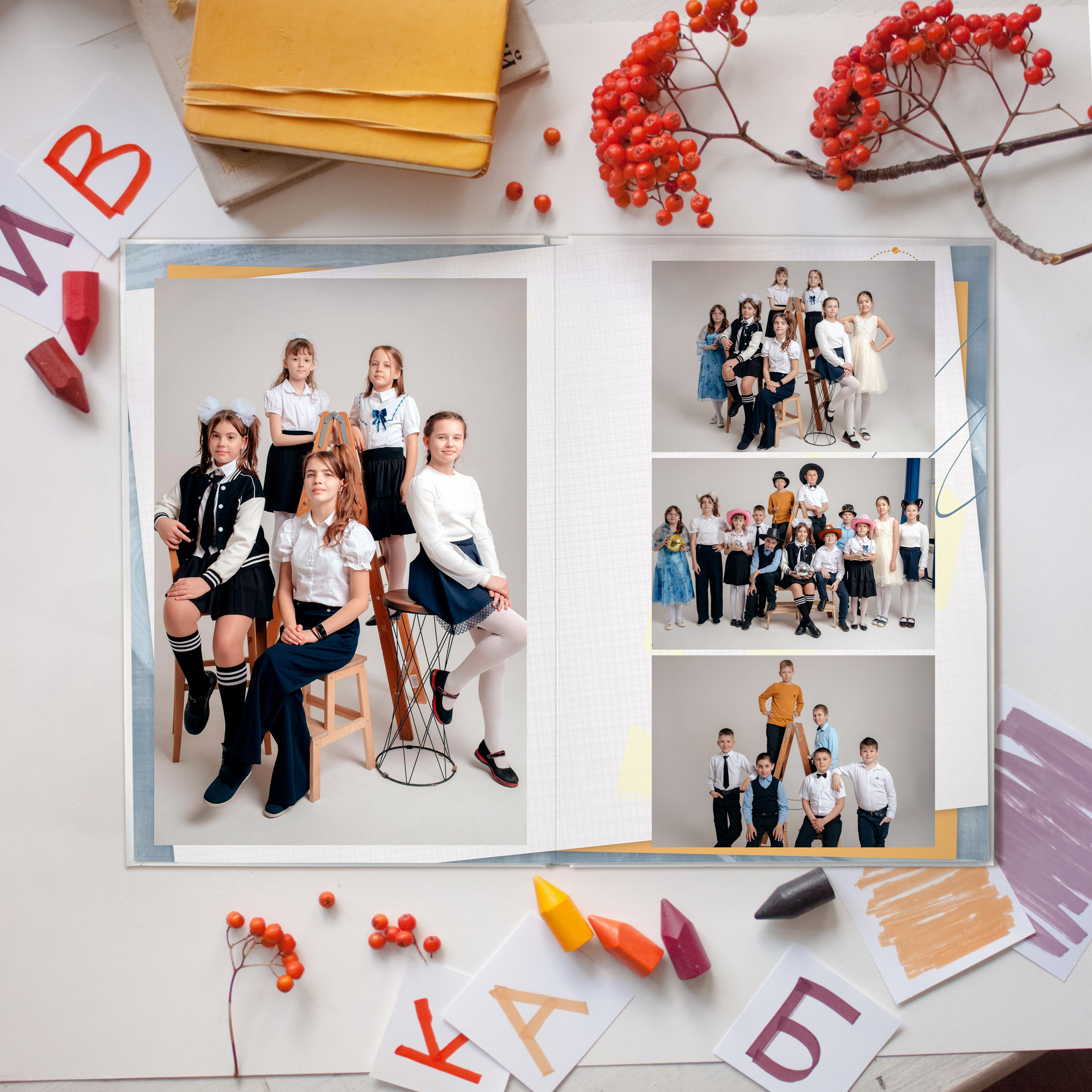 Прощай, начальная школа. Дизайнер fotokniga_ast