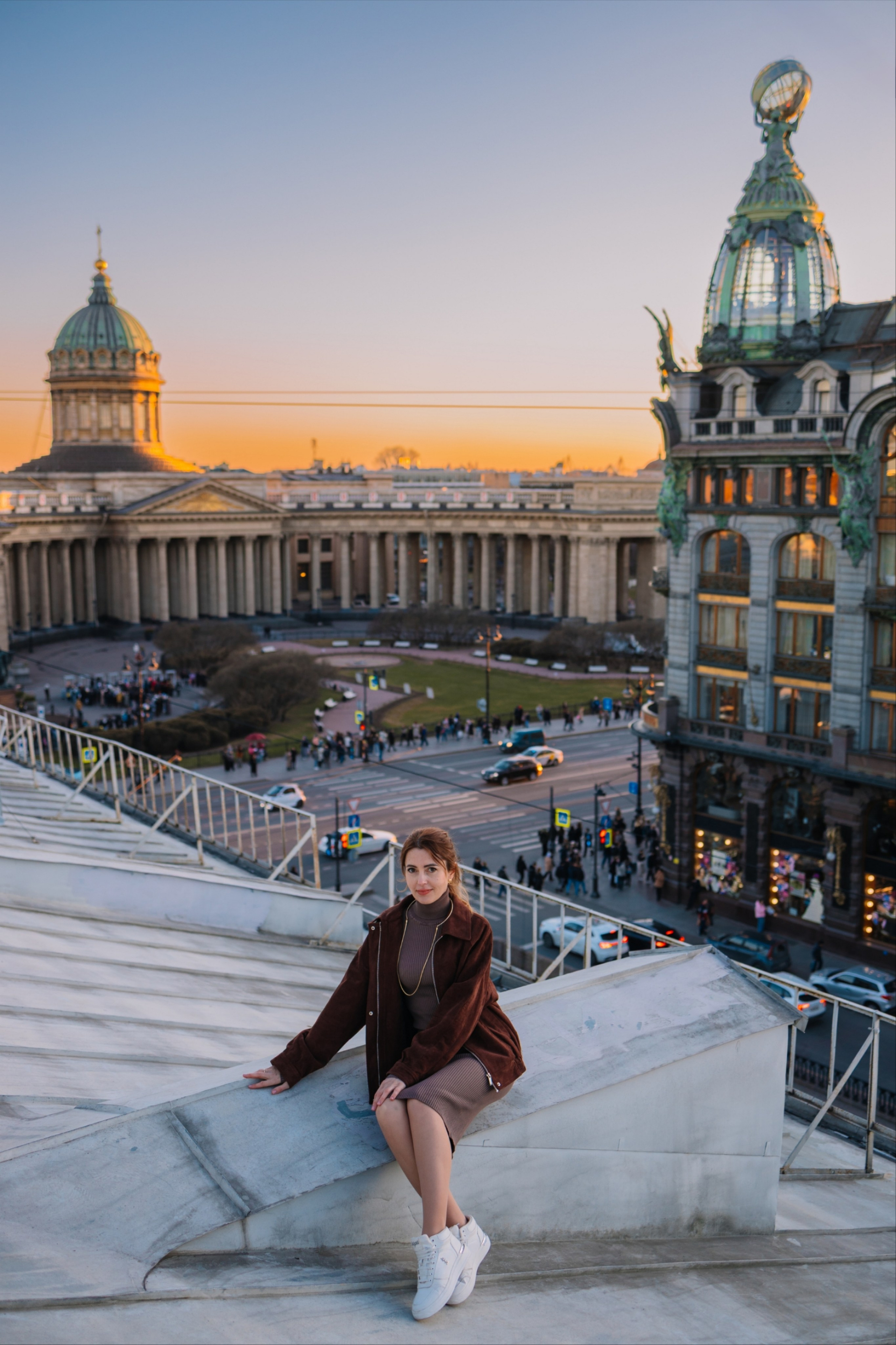 Крыша у Казанского собора. Свадебный фотограф Санкт-Петербург—Москва/Юлия Малькова