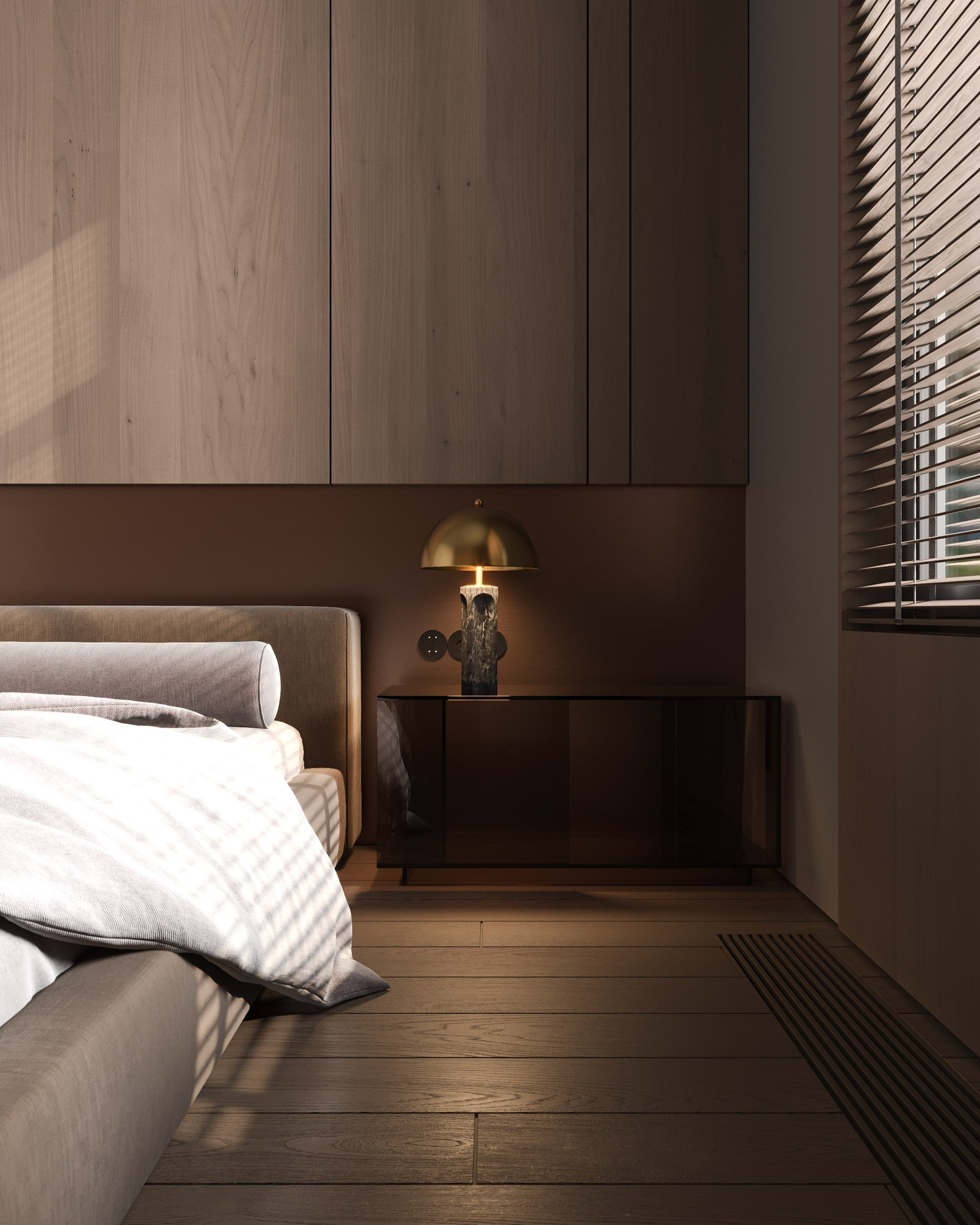 Bronze Glow & Walnut Textures. 3D Визуализация