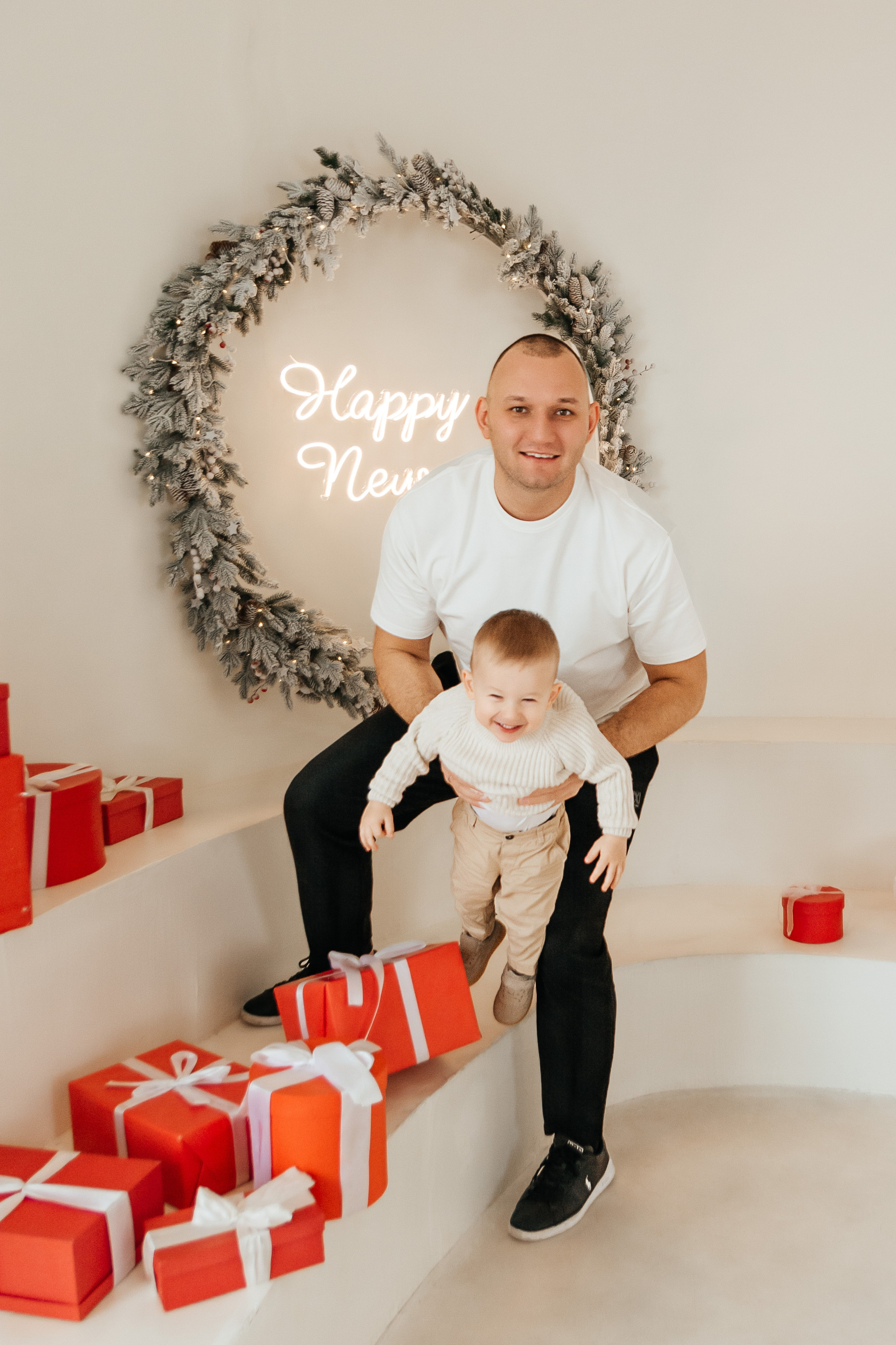 Новогодняя фотосессия Юля, Ярослав и Ростик. Семейный и детский фотограф Кущ Наташа