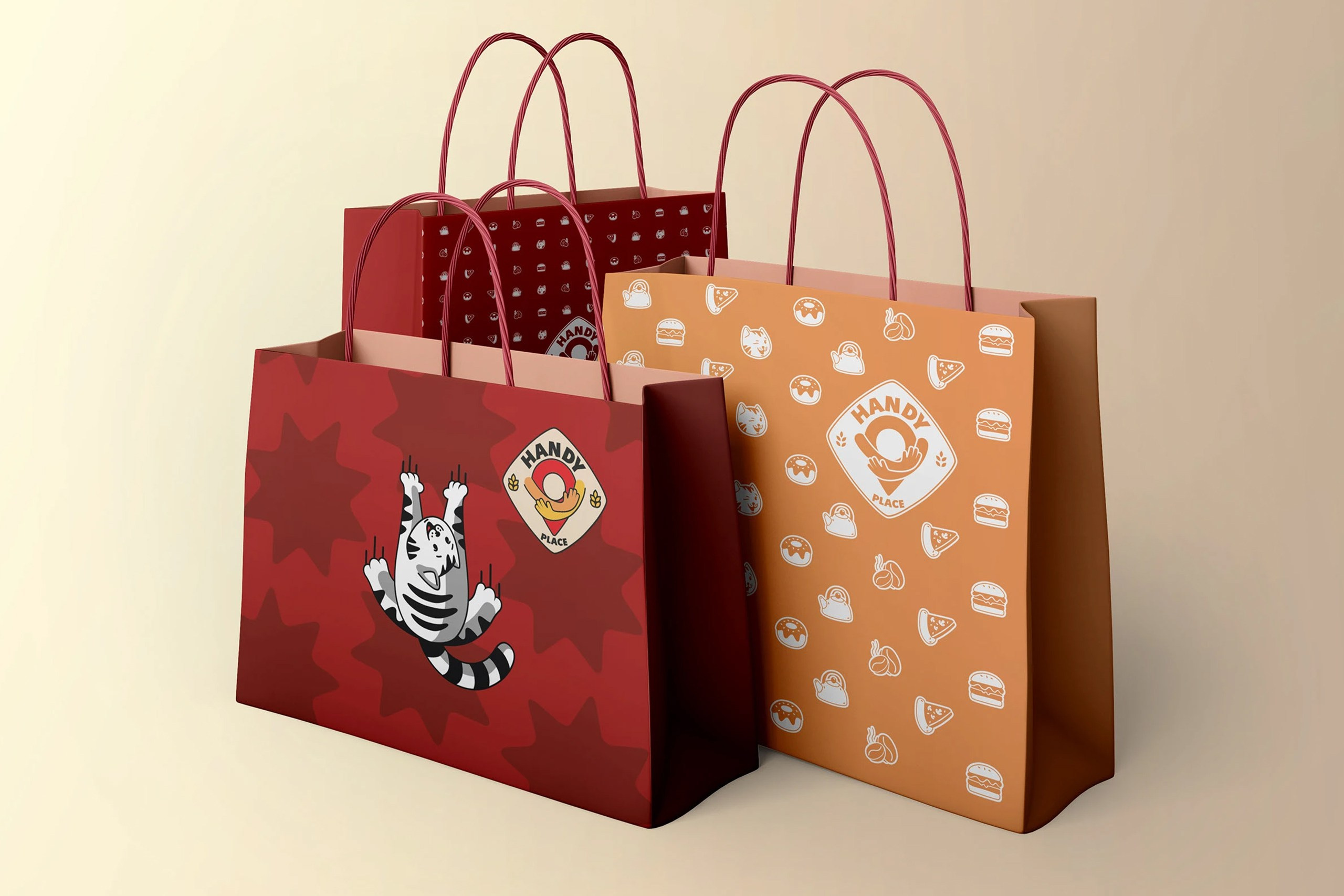 Айдентика HANDY PLACE. Foodcase.pro