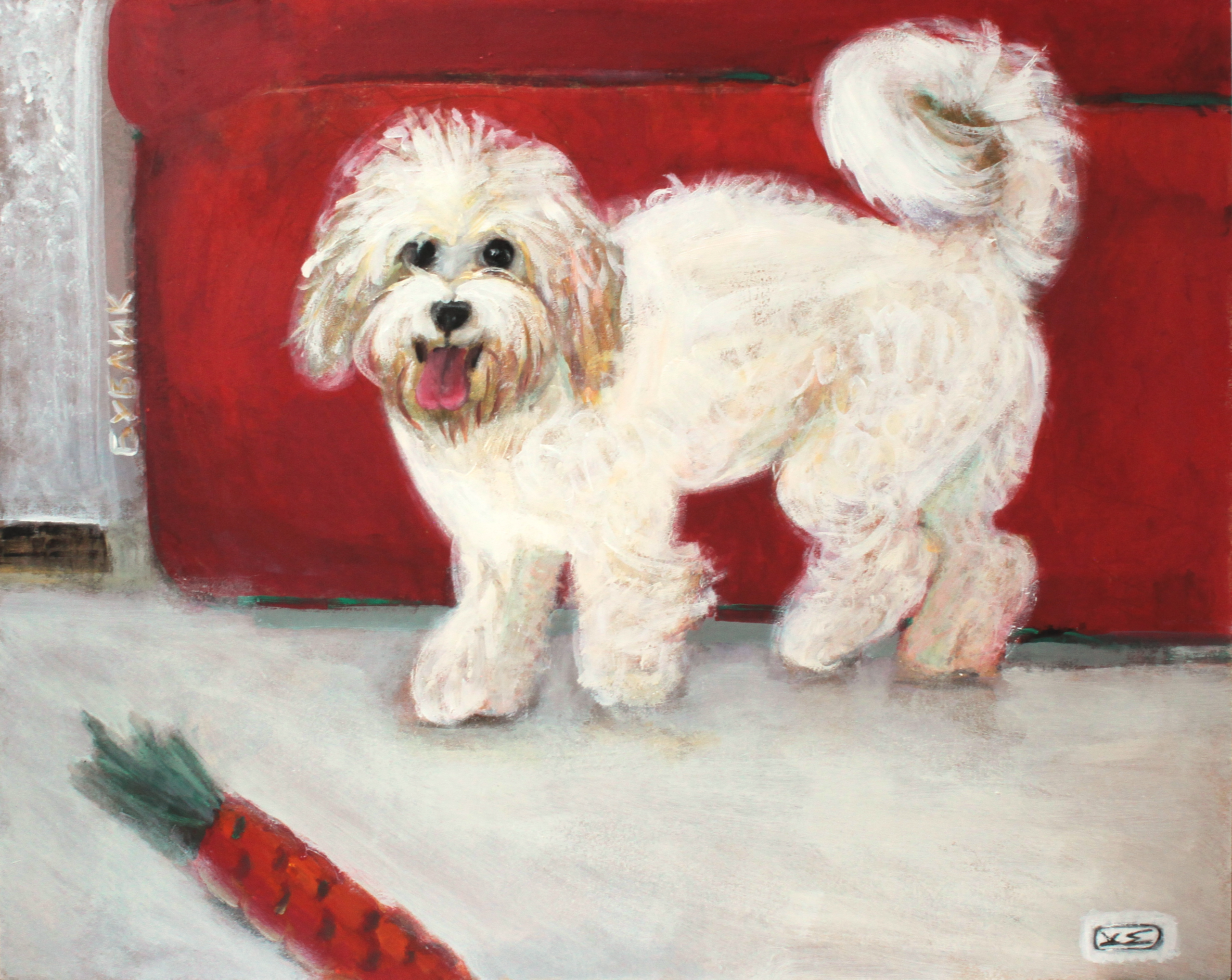 Бублик. Оргалит, акрил. 40х50 см. 2025 г.