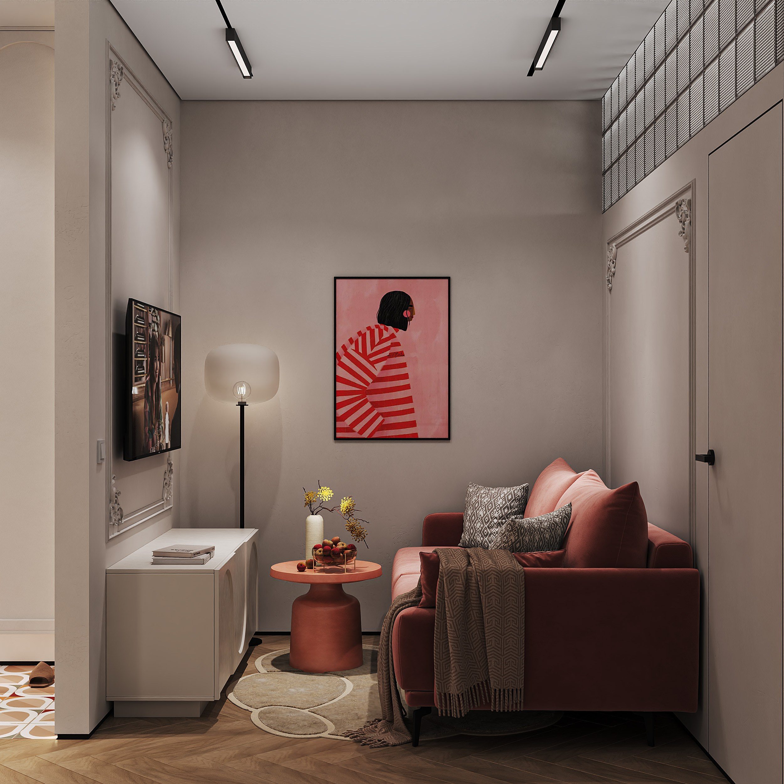 Яркая, сочная и уютная 1-комнатная квартира 🧡