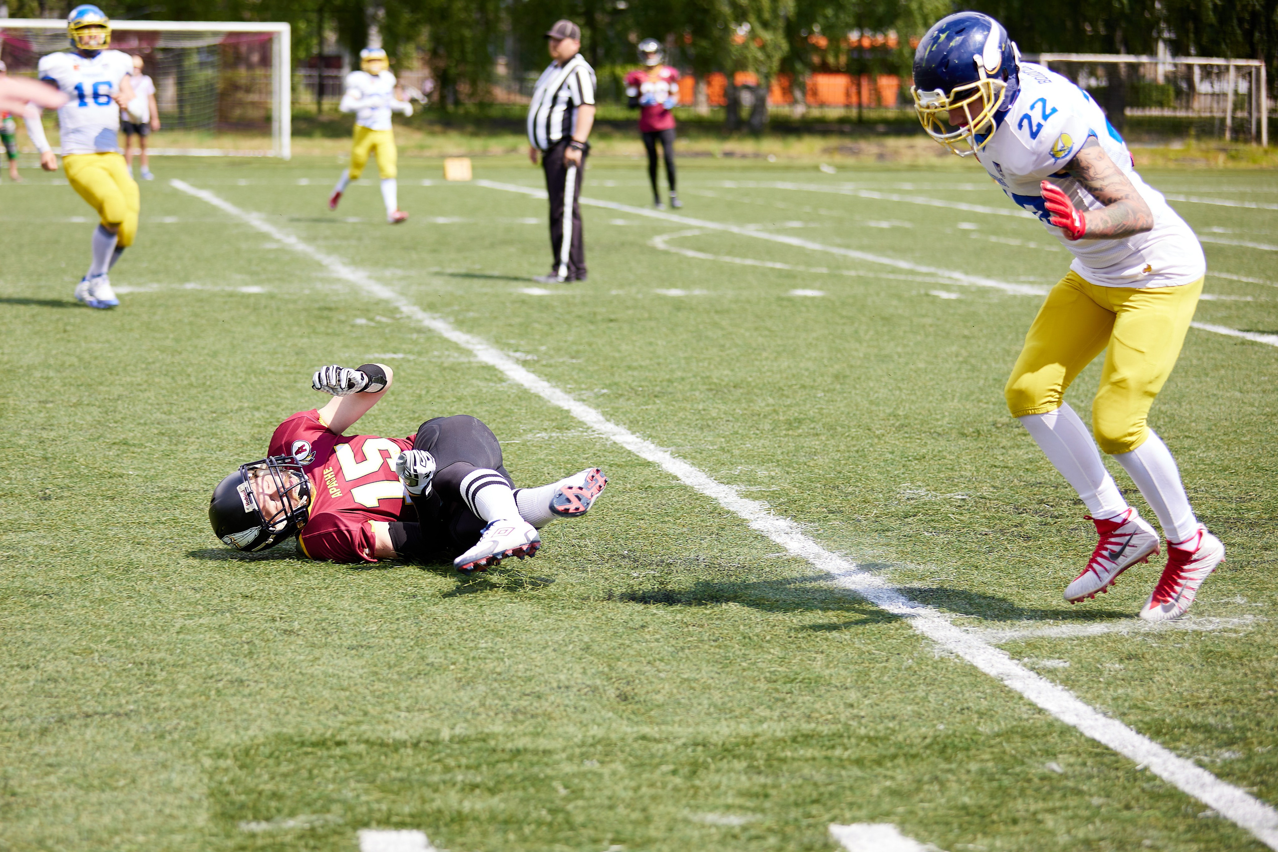 Американский футбол. Матч Чемпионата России — Апачи-Викинги. Светлана Родионова — фотограф спортивный и не только