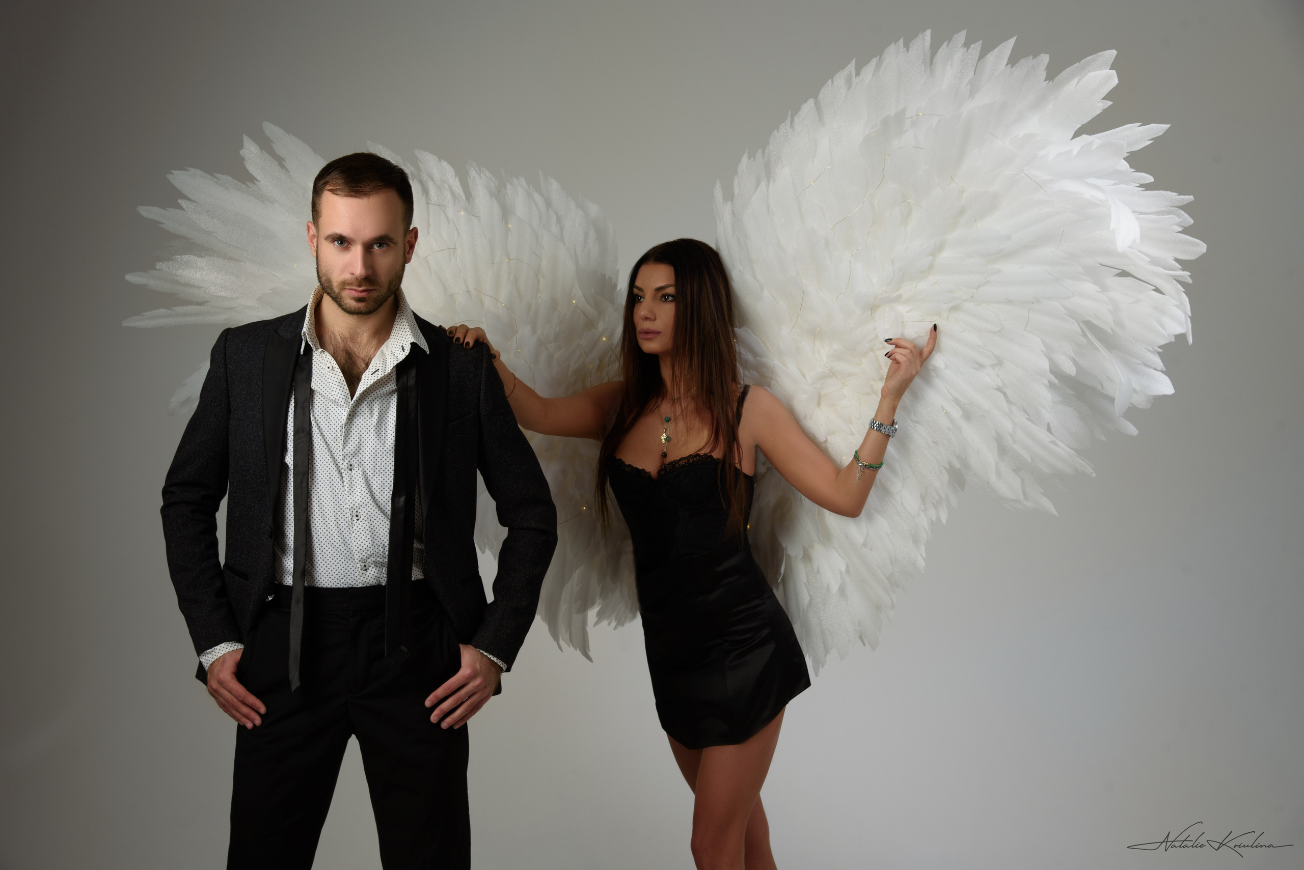 мужская и женская фотосессия в студии
