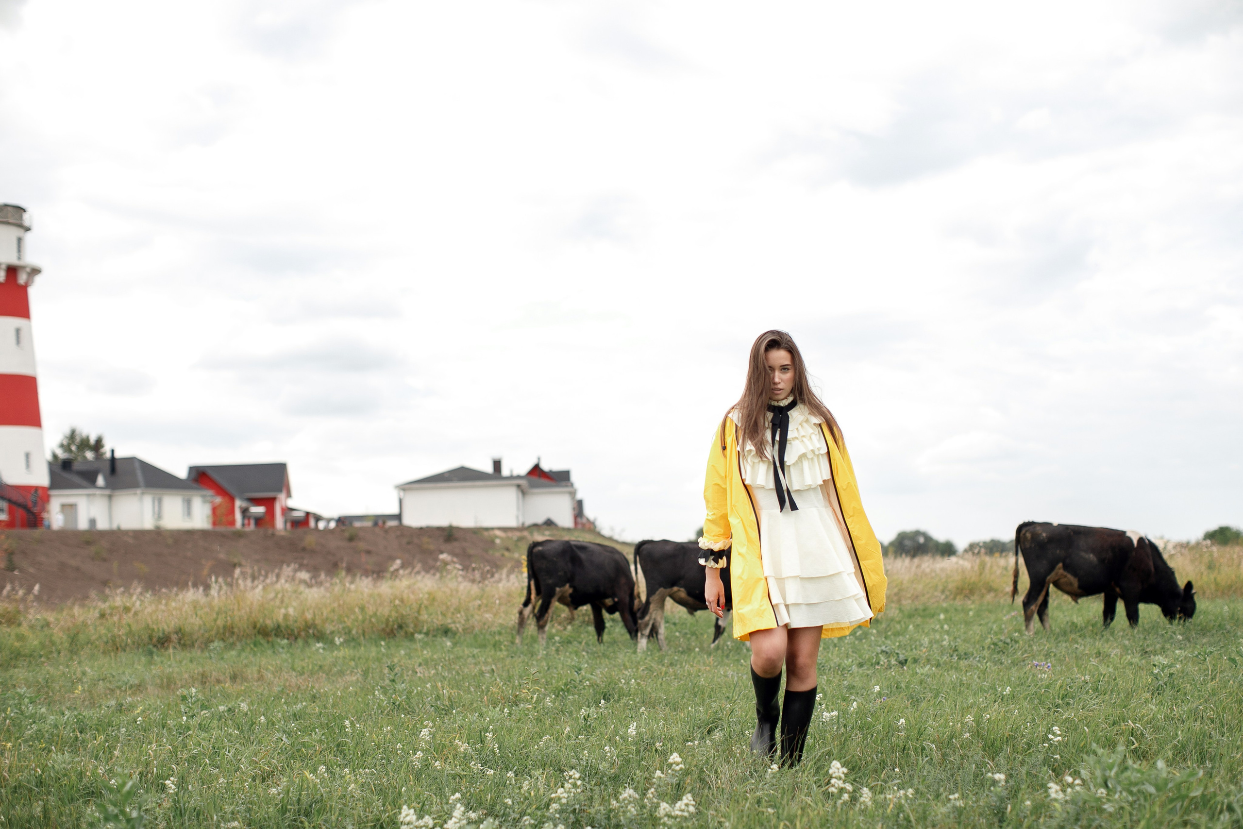 Фотосессия Полины у маяка. Свадебный фотограф Москва