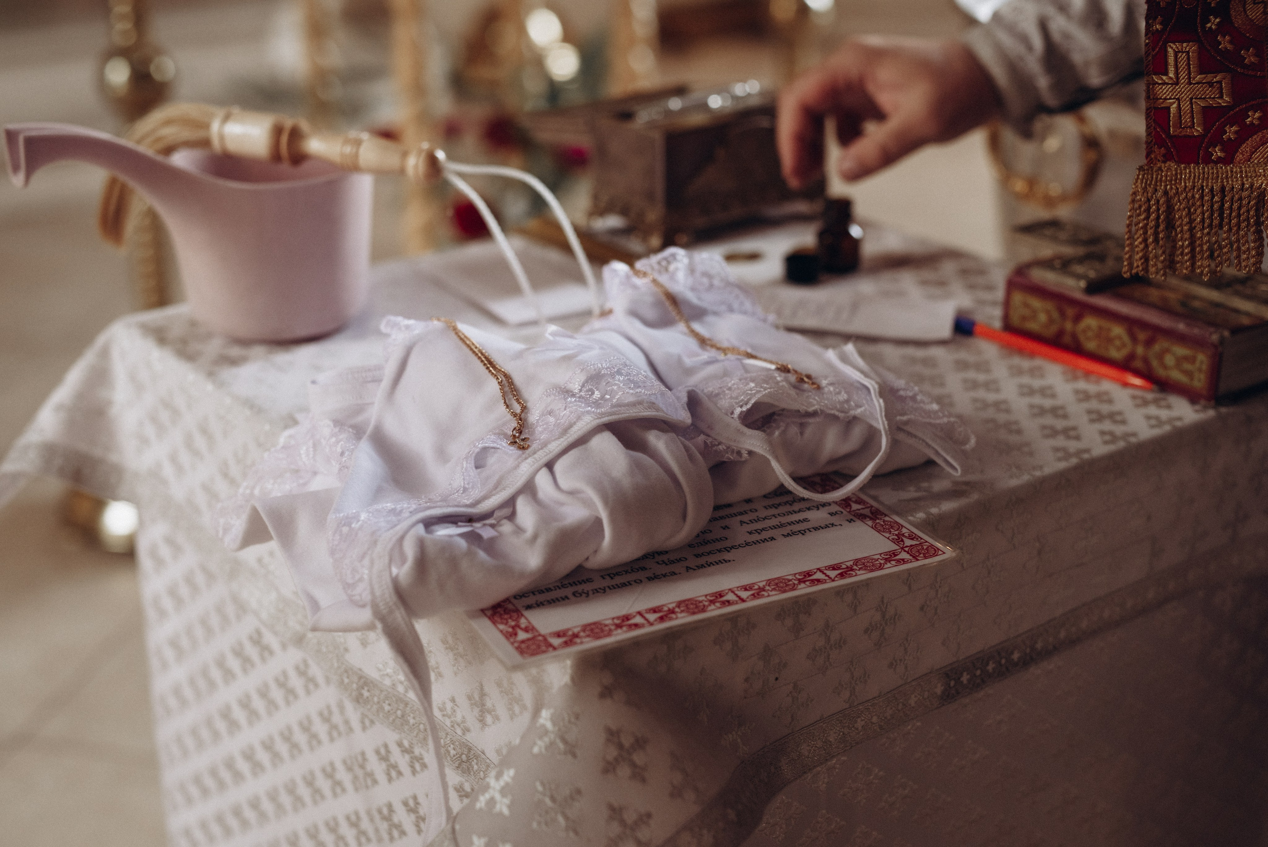 Крещение Ксении и Елизаветы. Фотограф новорождённых и семейный фотограф в Иваново Любовь Капранова