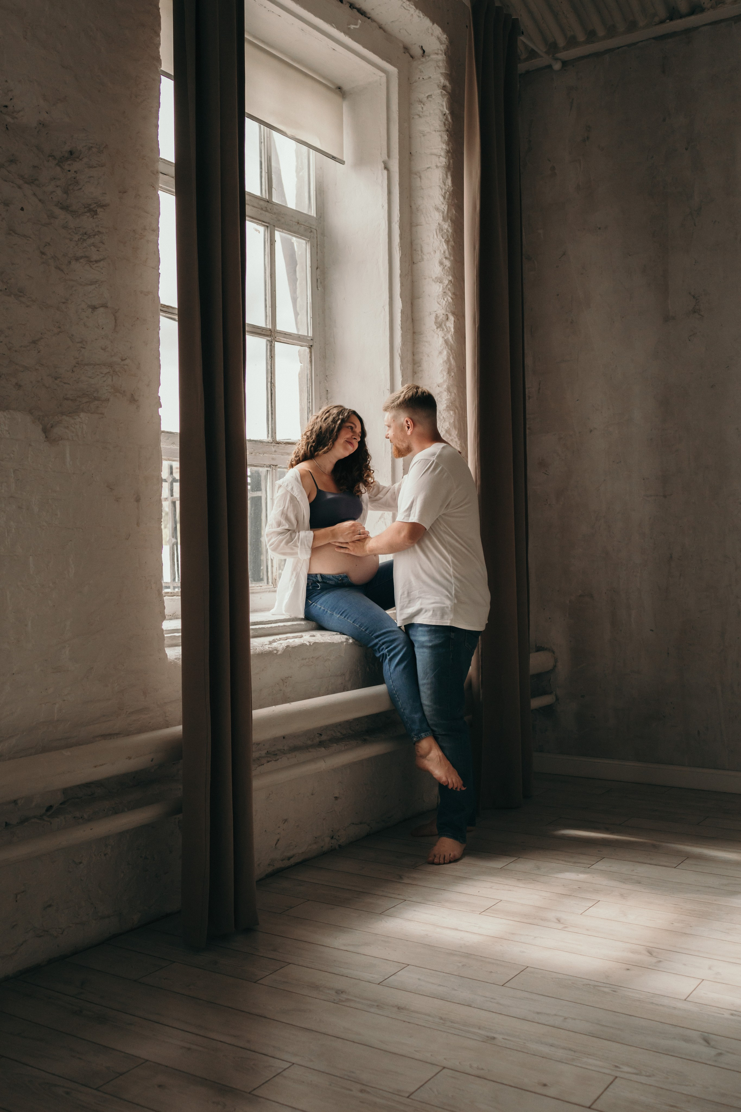 Фотосессия беременности в студии в Балашихе для Надюши и Романа. Семейный фотограф в Москве, Щелково, Фрязино _ Виктория Степанова