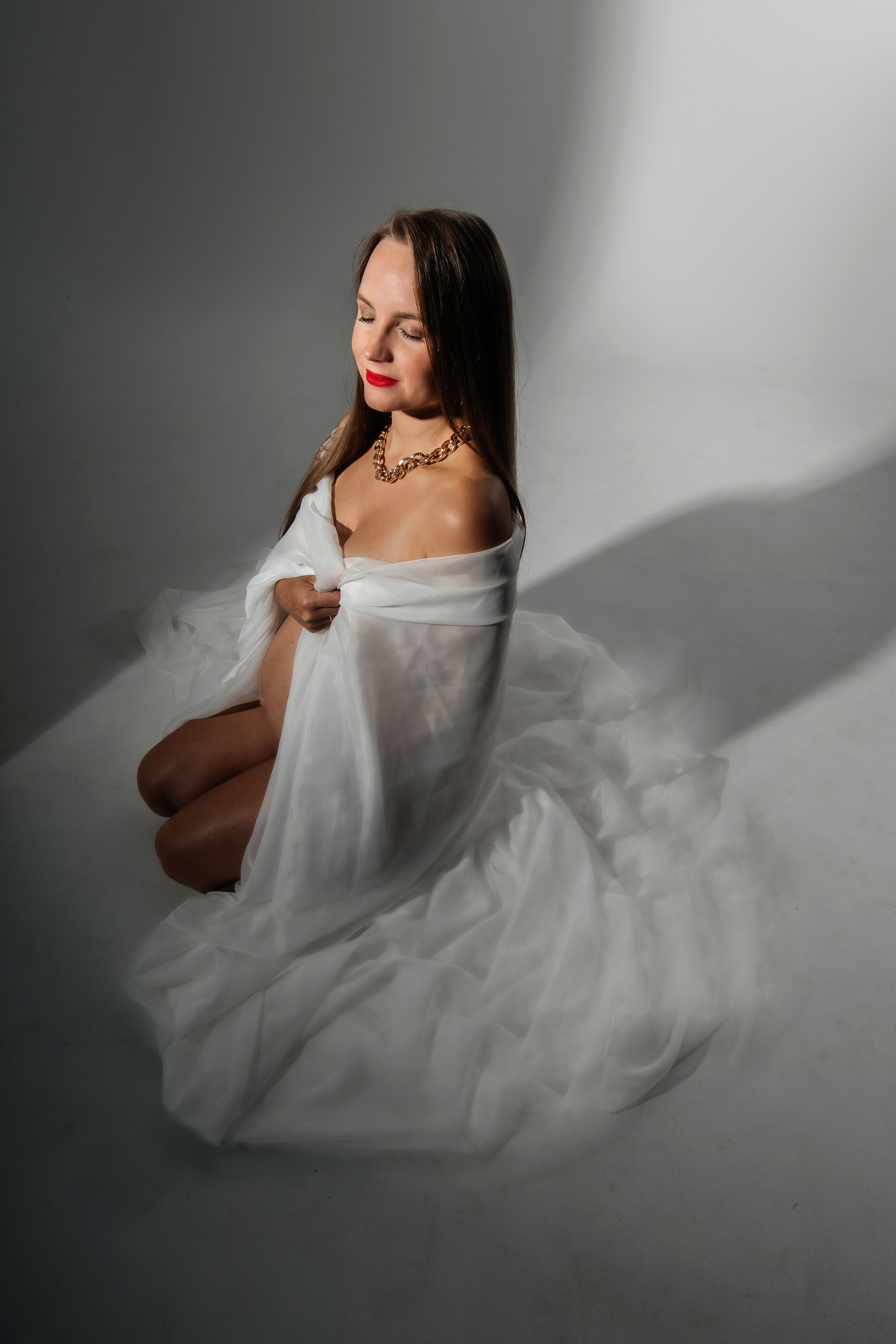 Струящийся фатин. Колесникова Татьяна. Фотограф новорожденных Щёлково, Москва, Королев