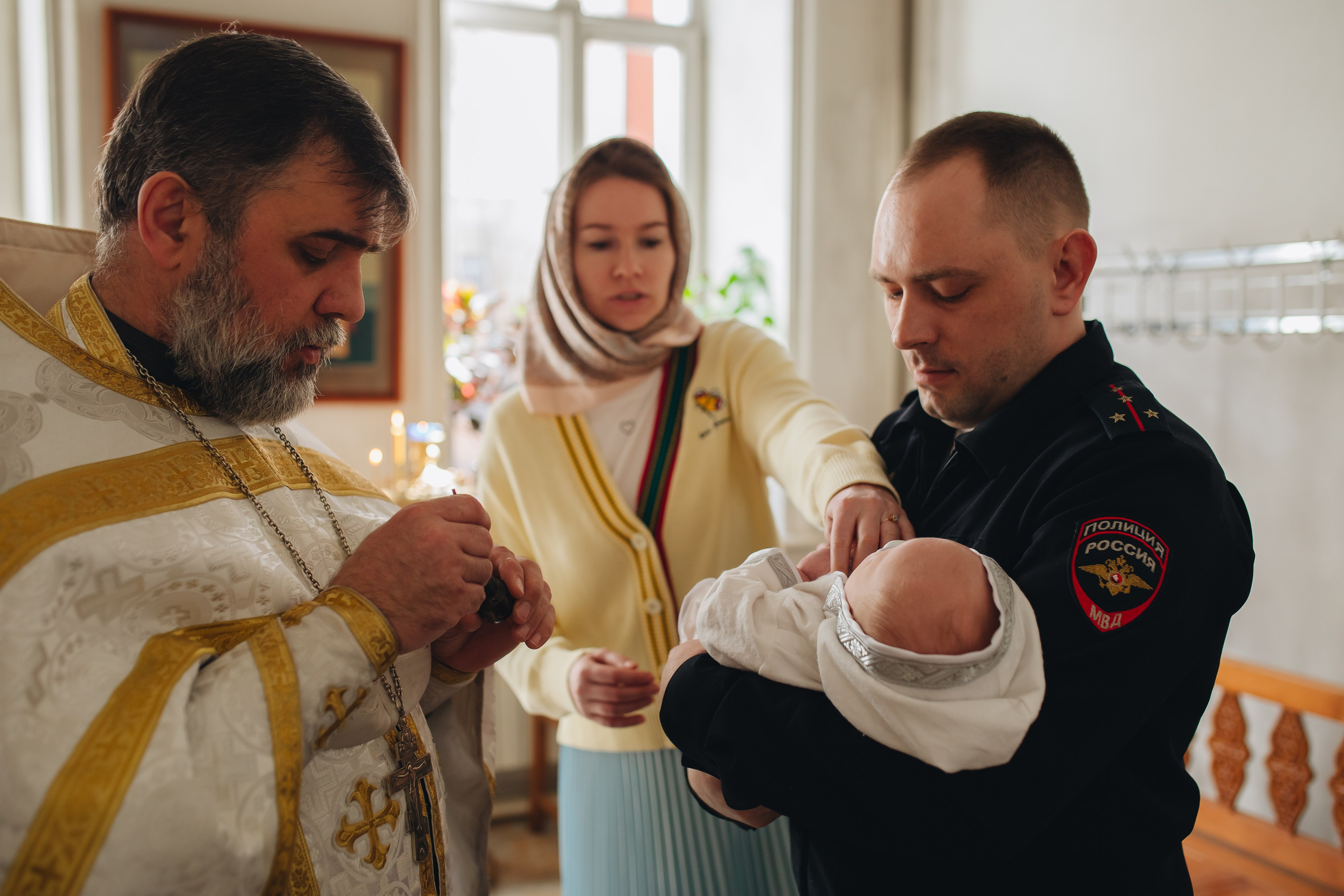 Крещение в светлом Храме. Семейный и детский фотограф в Москве Дорогова Екатерина