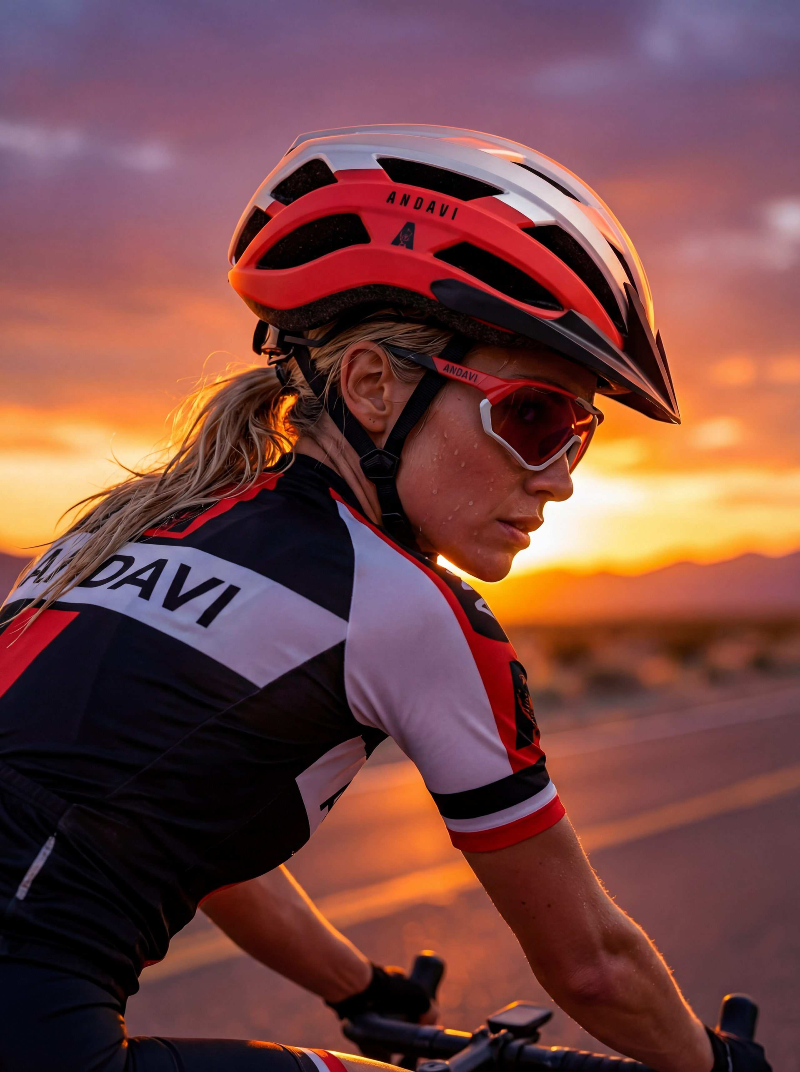 Девушка в велосипедном шлеме