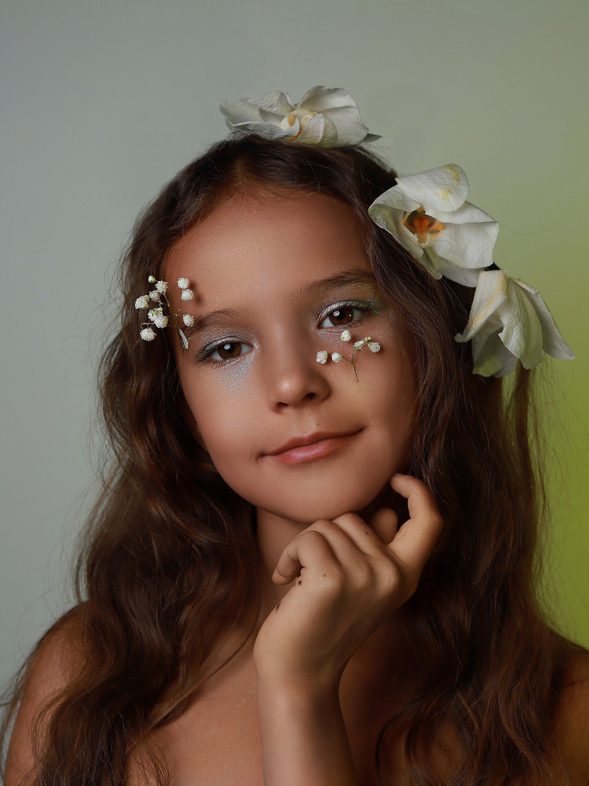 Портреты с цветами. Фотограф Юлия Мальцева