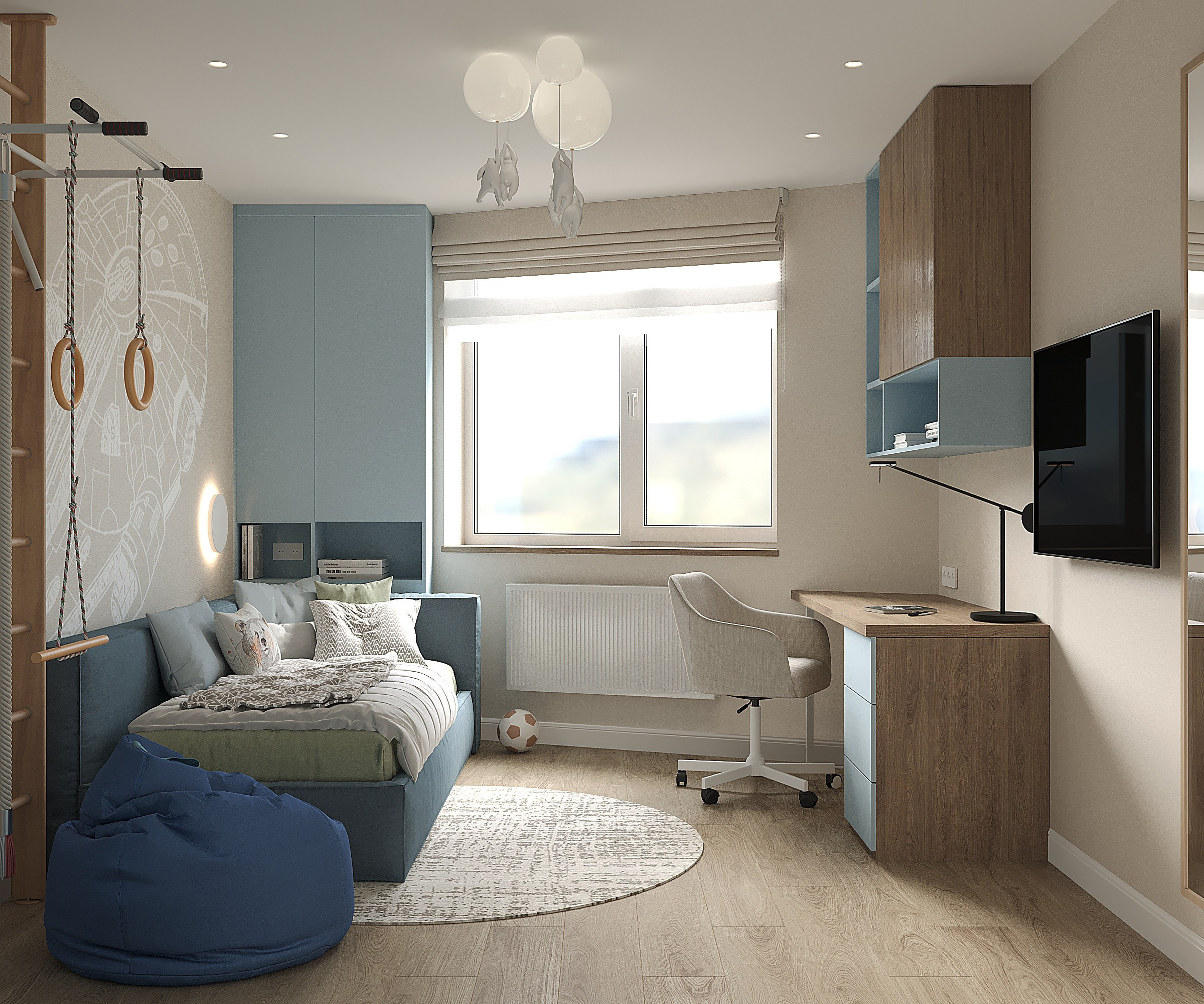 Современная квартира с элементами джапанди. Lina architector | Дизайн интерьера