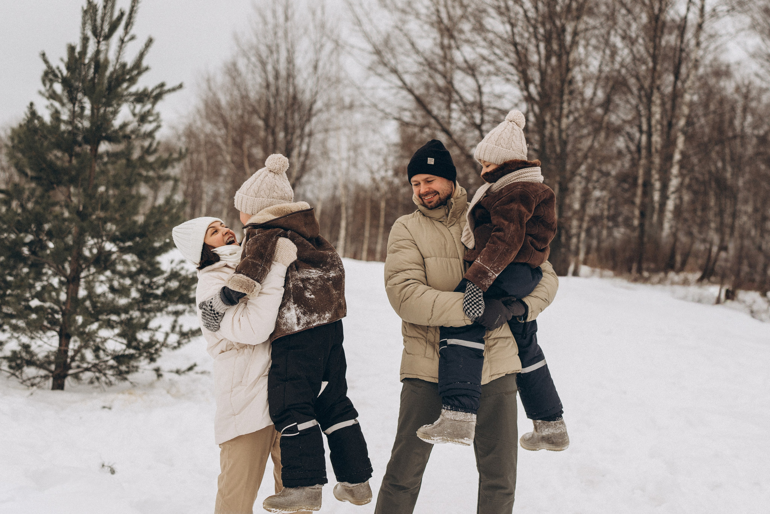 Зимняя семейная фотосессия. Детский, семейный и ньюборн фотограф в Москве Юлия Шуарт