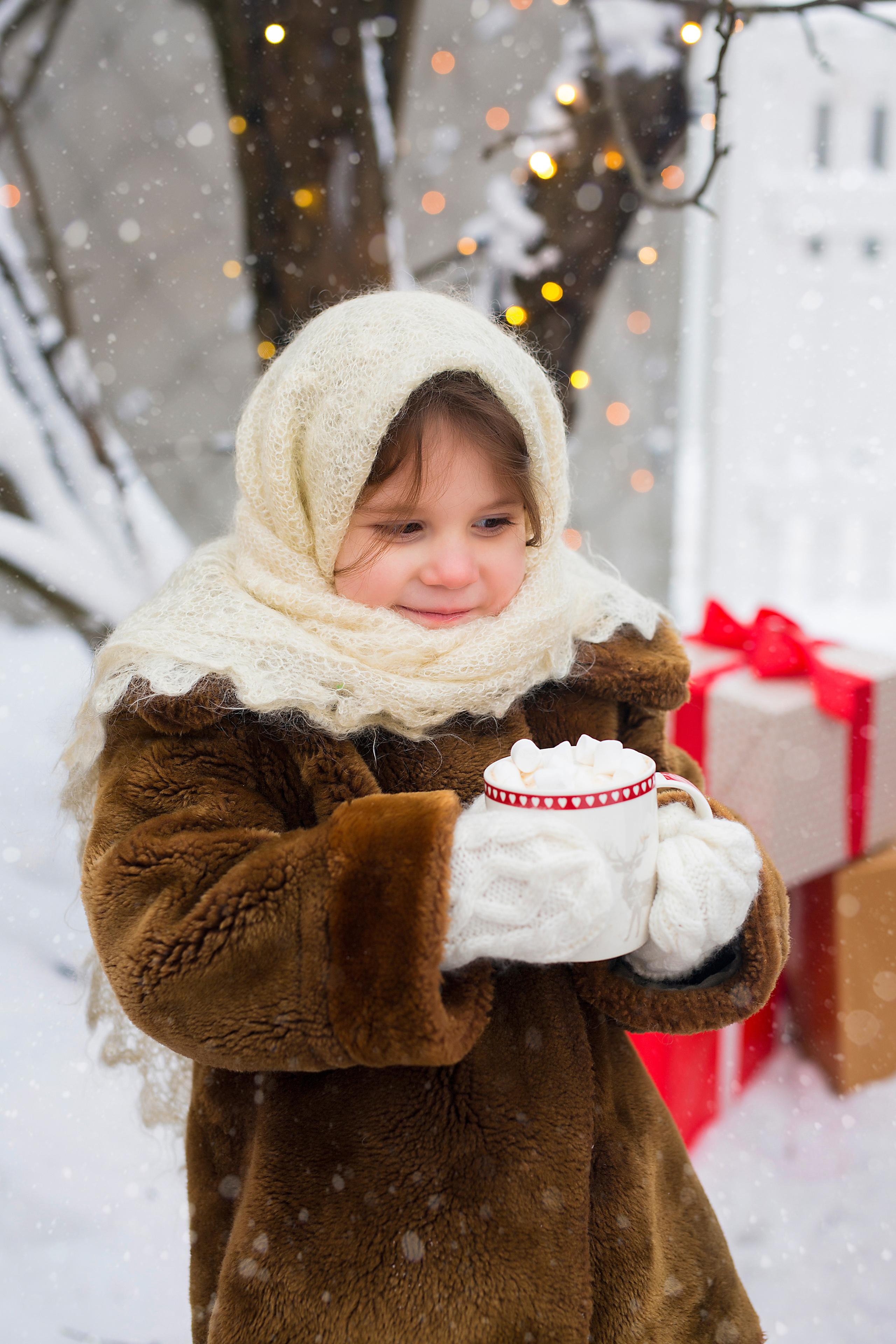 Новогодняя фотосессия на улице. Семейный и свадебный фотограф в Санкт-Петербурге Татьяна Швыкова