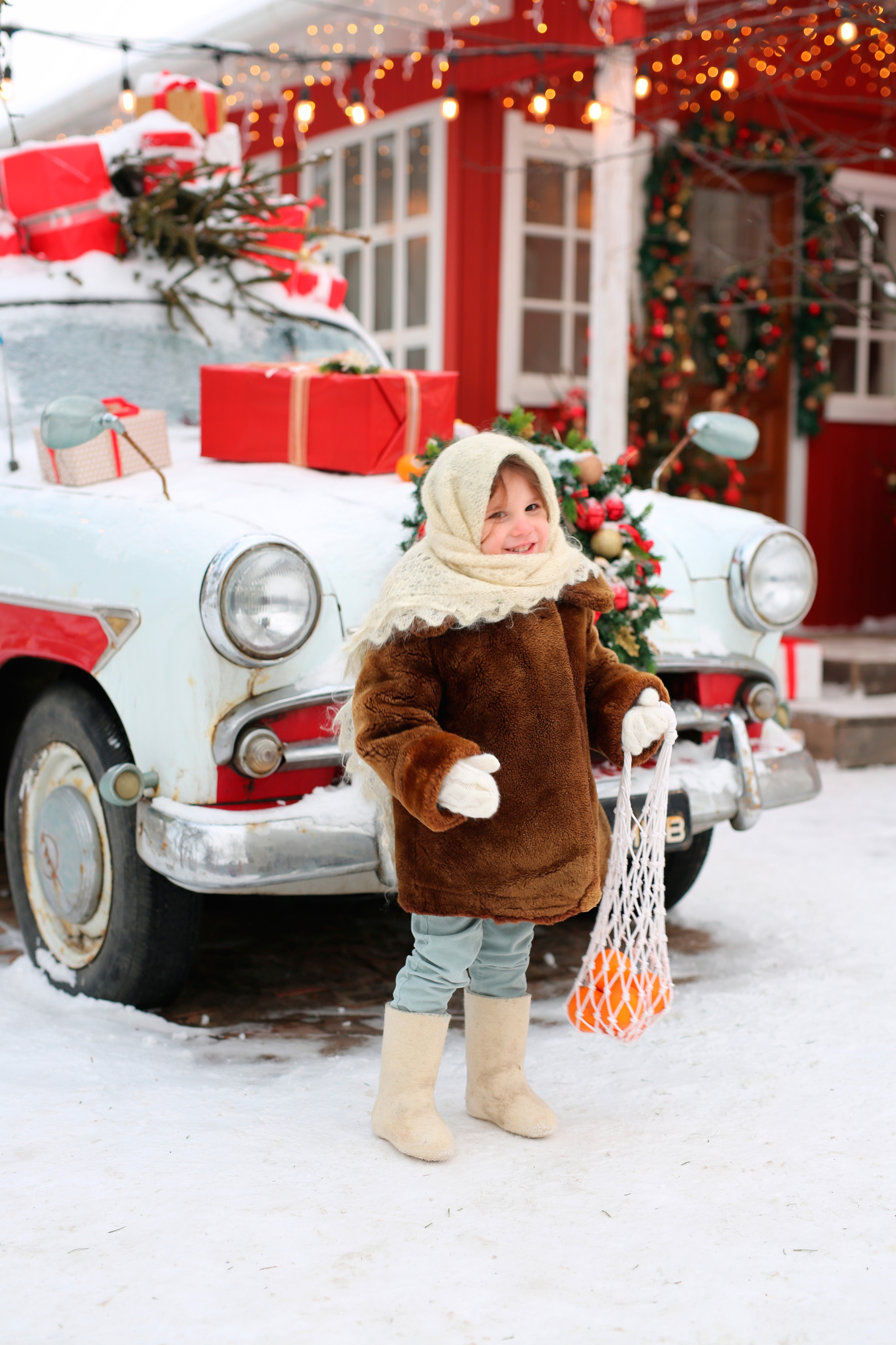 Новогодняя фотосессия на улице. Семейный и свадебный фотограф в Санкт-Петербурге Татьяна Швыкова