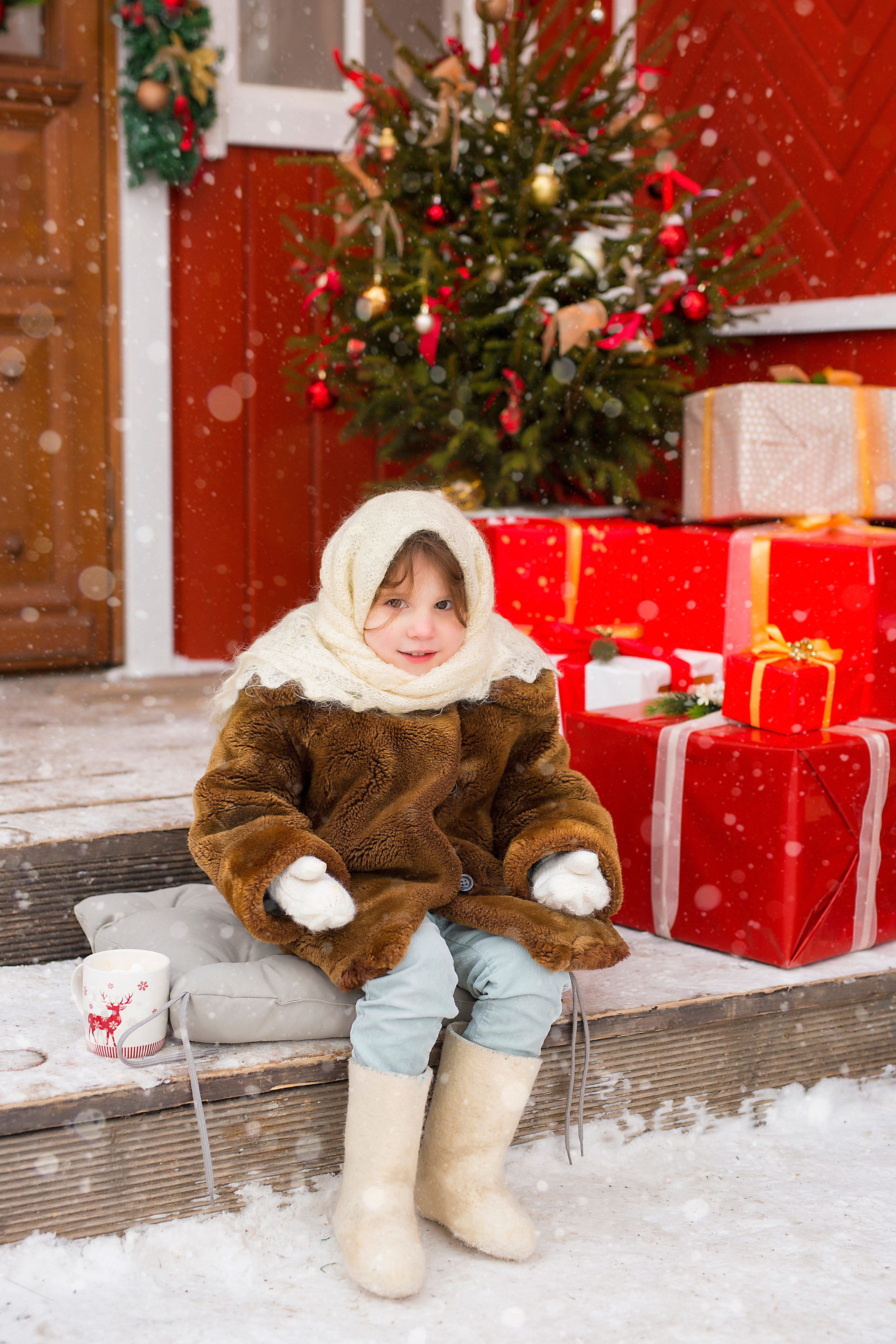 Новогодняя фотосессия на улице. Семейный и свадебный фотограф в Санкт-Петербурге Татьяна Швыкова