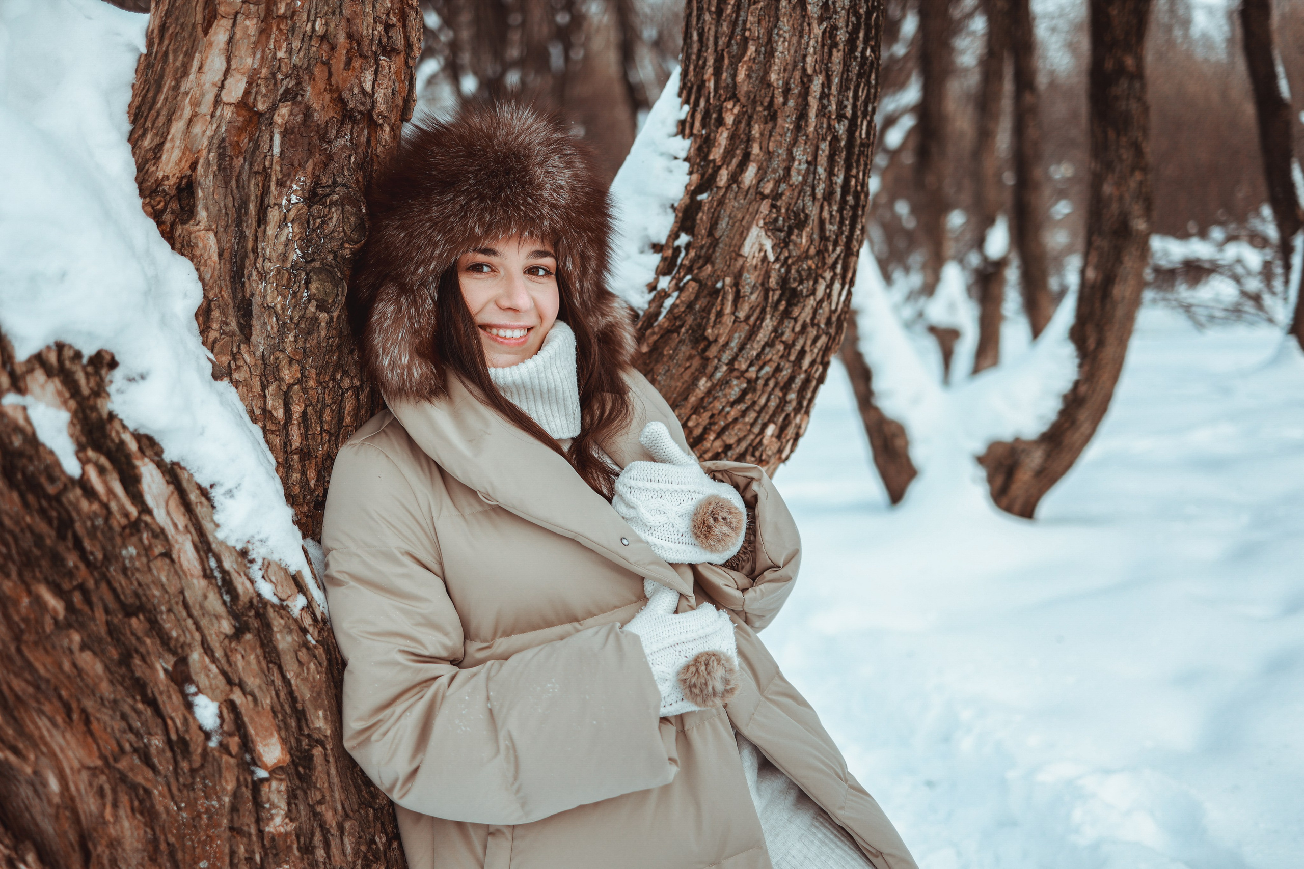 Ирина зима в парке. Оксана Ромашкина- семейный и ньюборн фотограф из Москвы