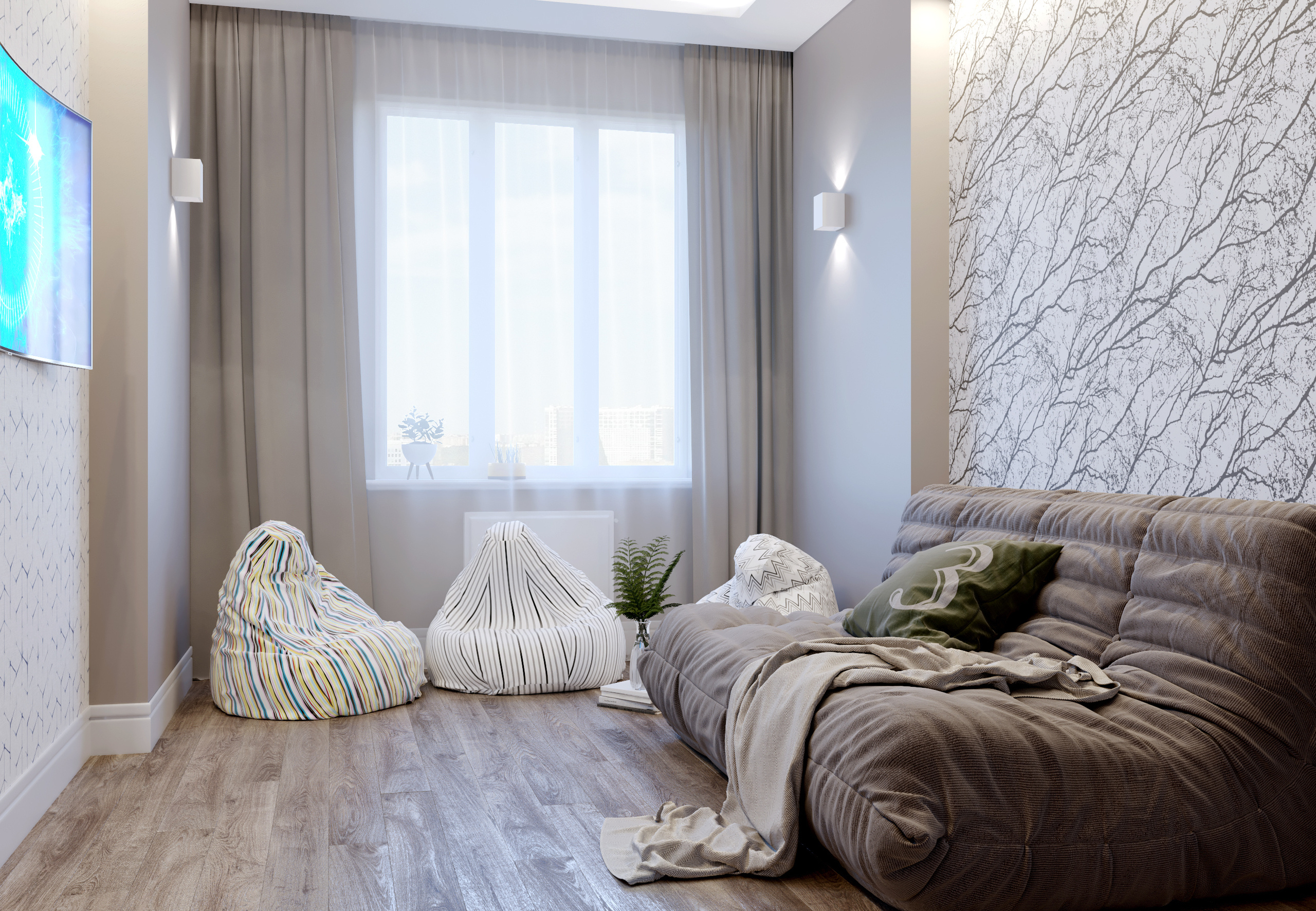 Гостевая комната. Intoo.ru — Дизайн интерьера в Москве. Частный дизайнер Роман Королев