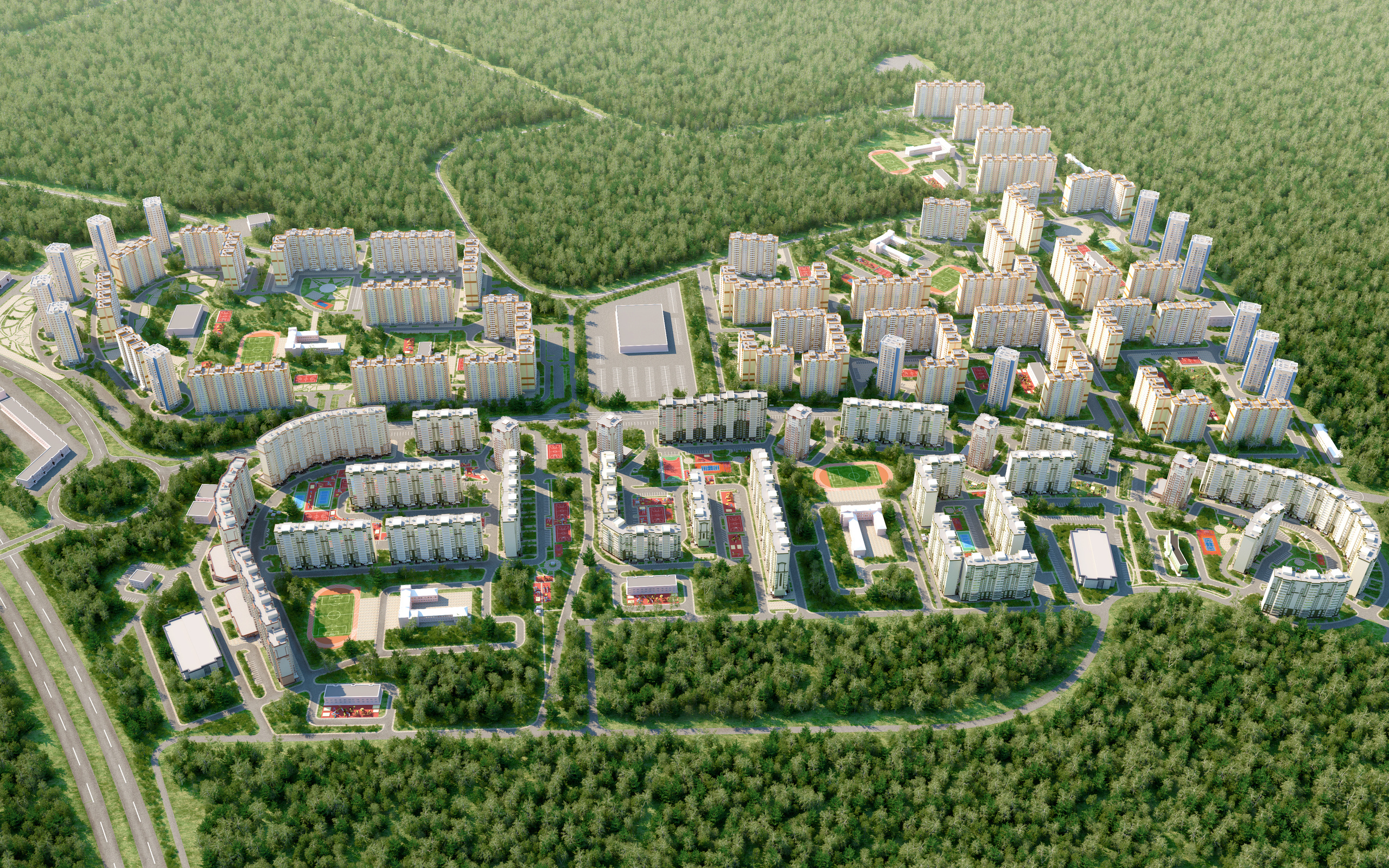 Создание визуализаций для сайта ЖК «Новое Домодедово». Intoo.ru — Дизайн интерьера в Москве. Частный дизайнер Роман Королев