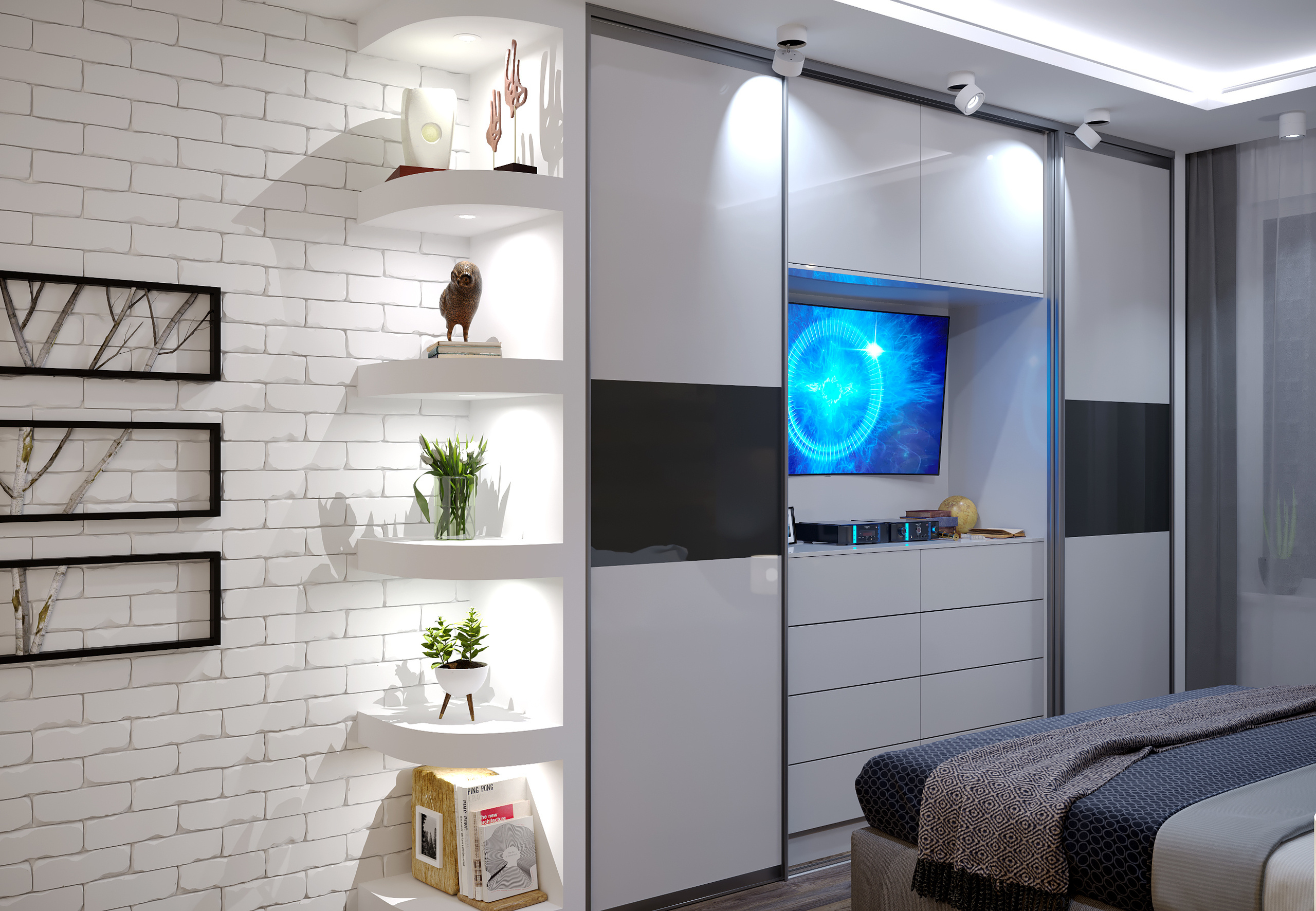 Хозяйская спальня. Intoo.ru — Дизайн интерьера в Москве. Частный дизайнер Роман Королев