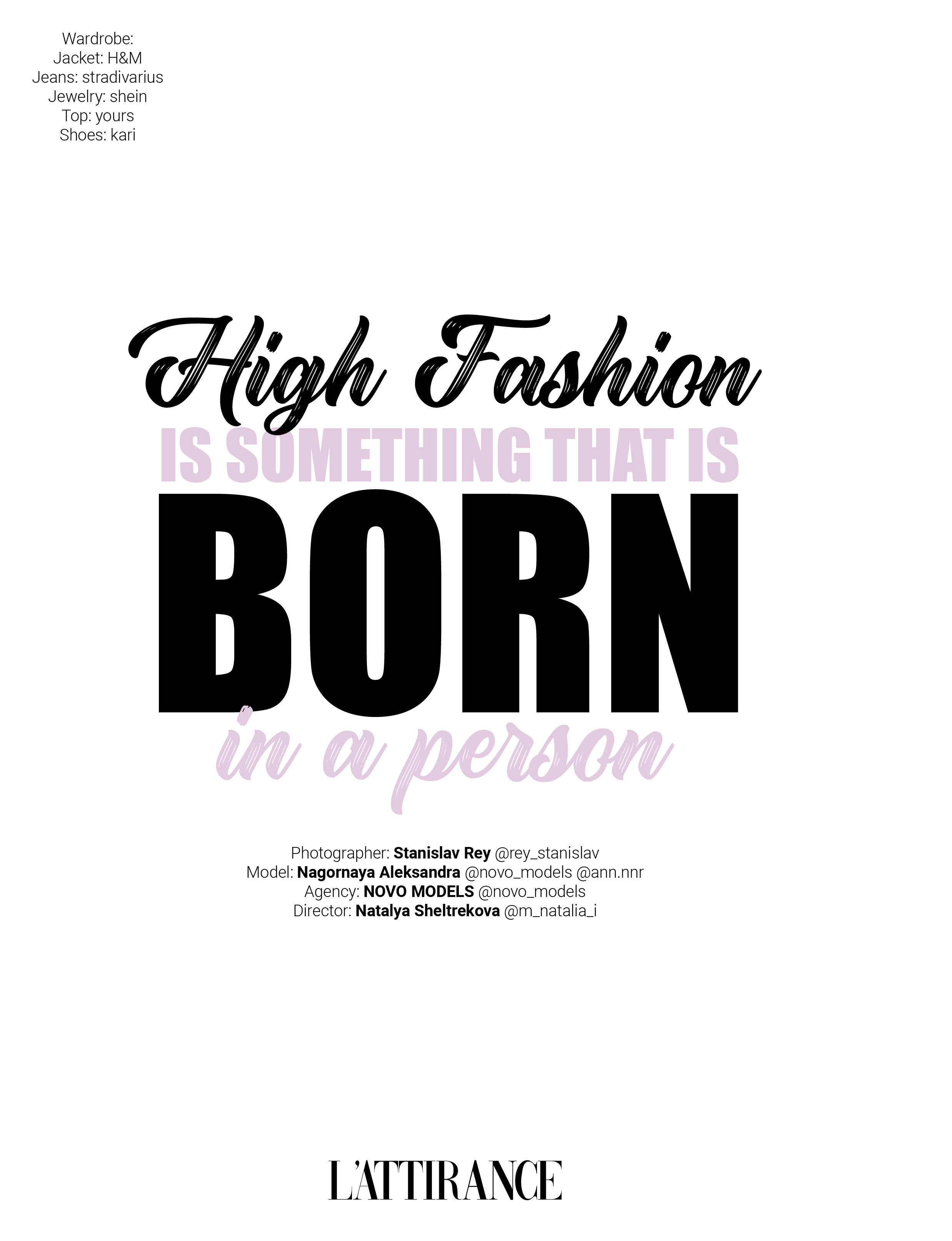L'ATTIRANCE French Mag Fashion and Beauty Vol. 15 April 2022. Rey Stanislav — репортажный и рекламный фотограф в Новокузнецке